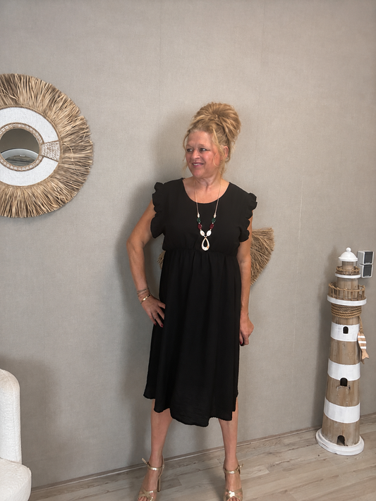Jurk Luna met ketting Zwart