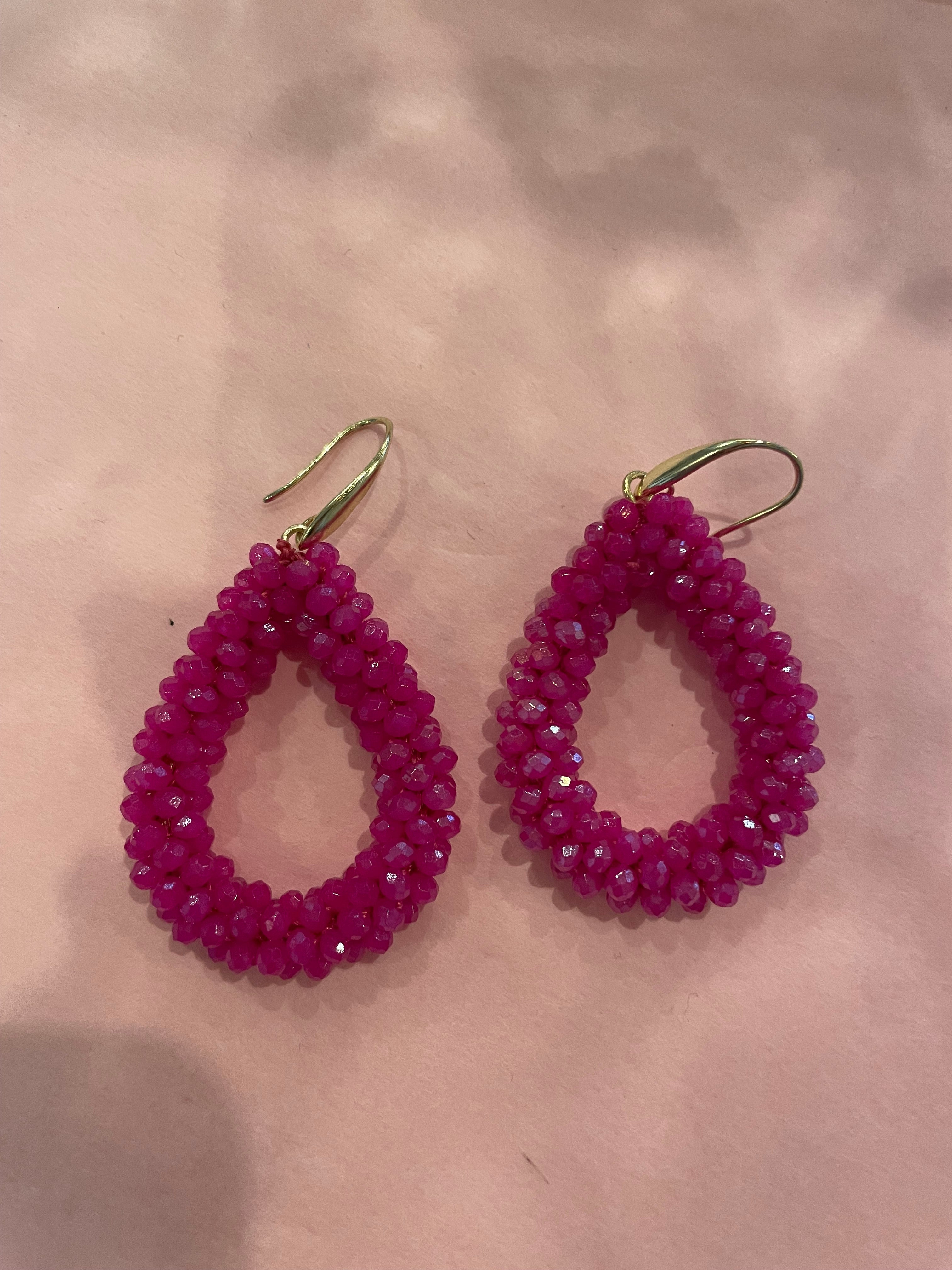 Earrings Nikkie fuchsia