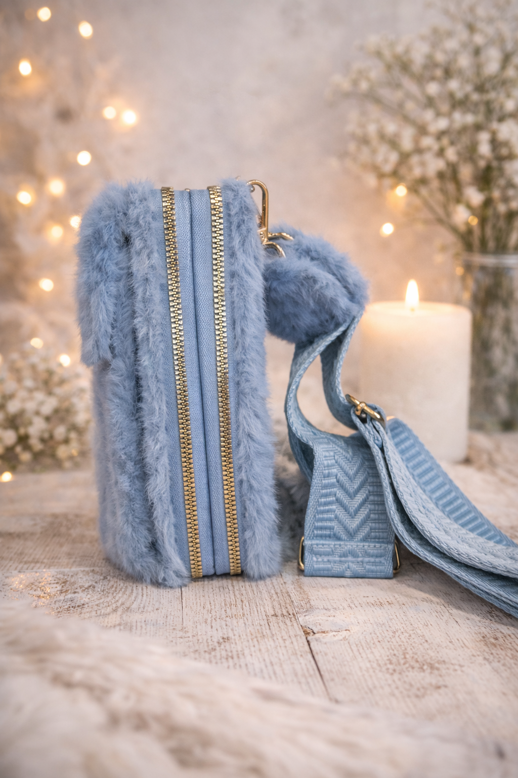 Portemonnee/Telefoon tasje Lichtblauw