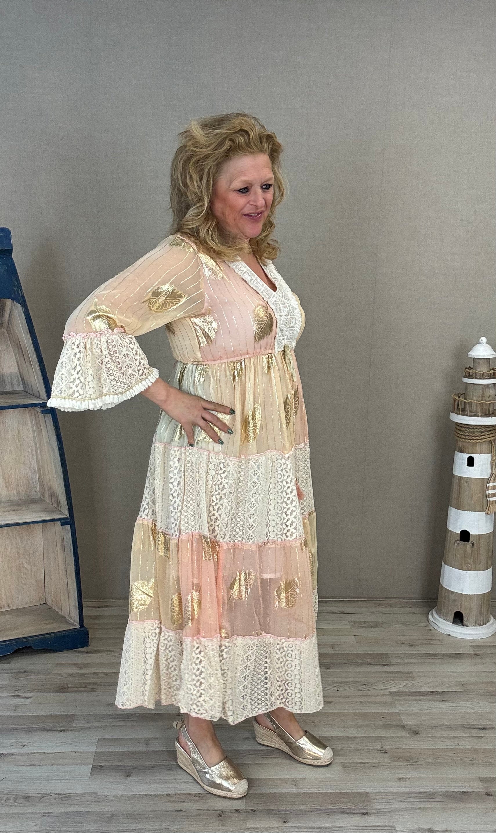Maxi Dress Boho Peach