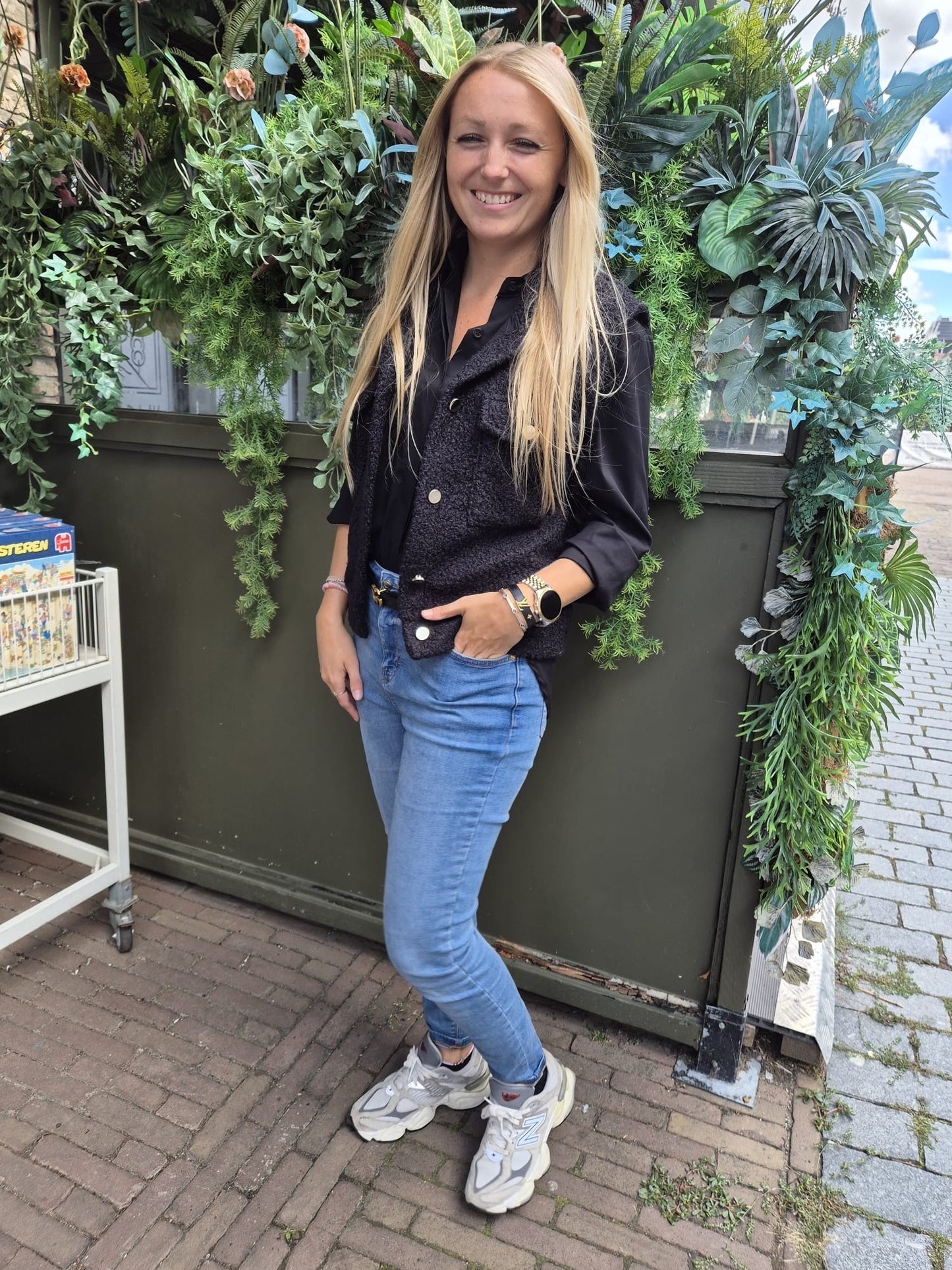 Teddy Gilet Zwart