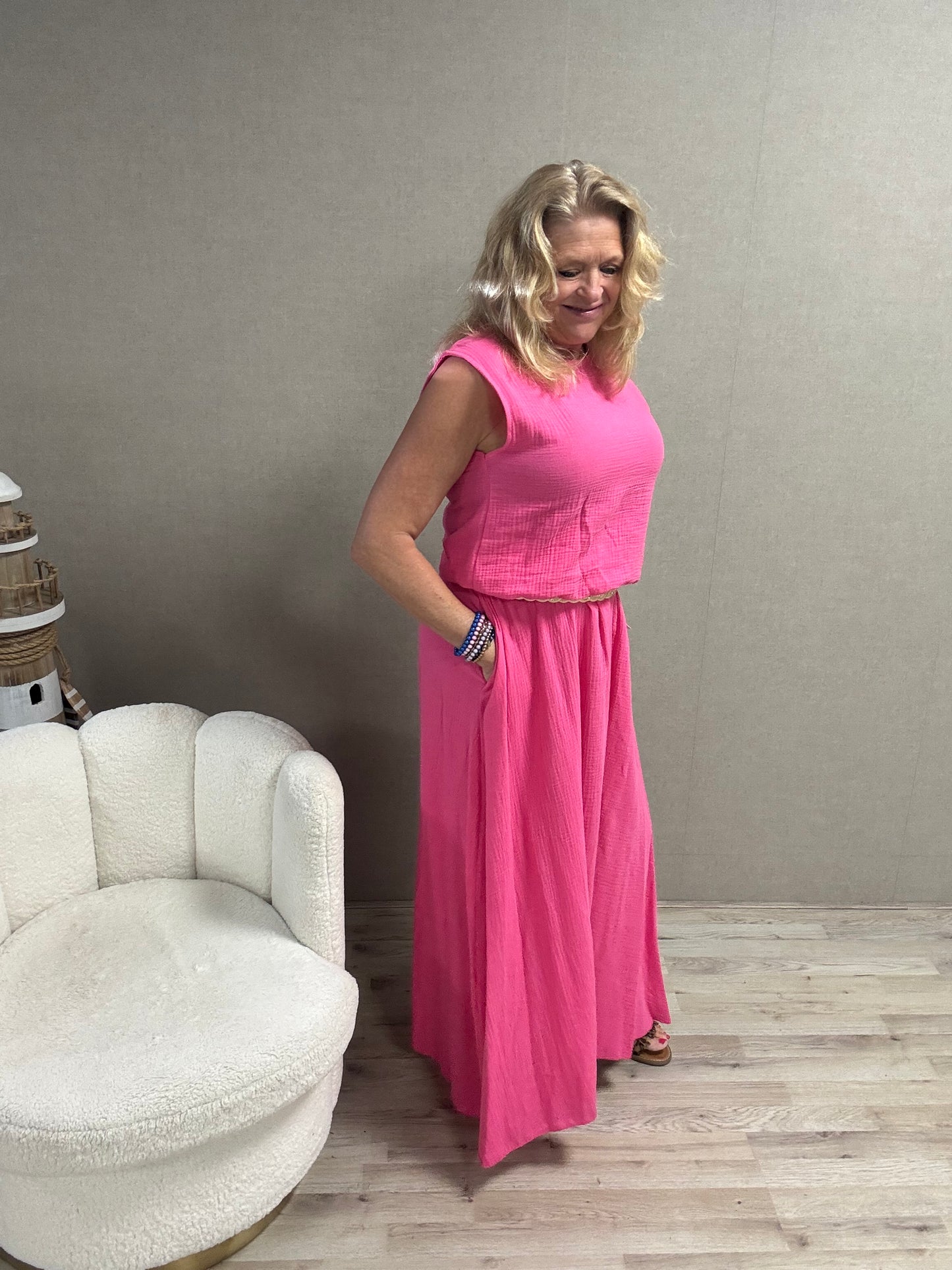 2-delige set Olivia Fuchsia