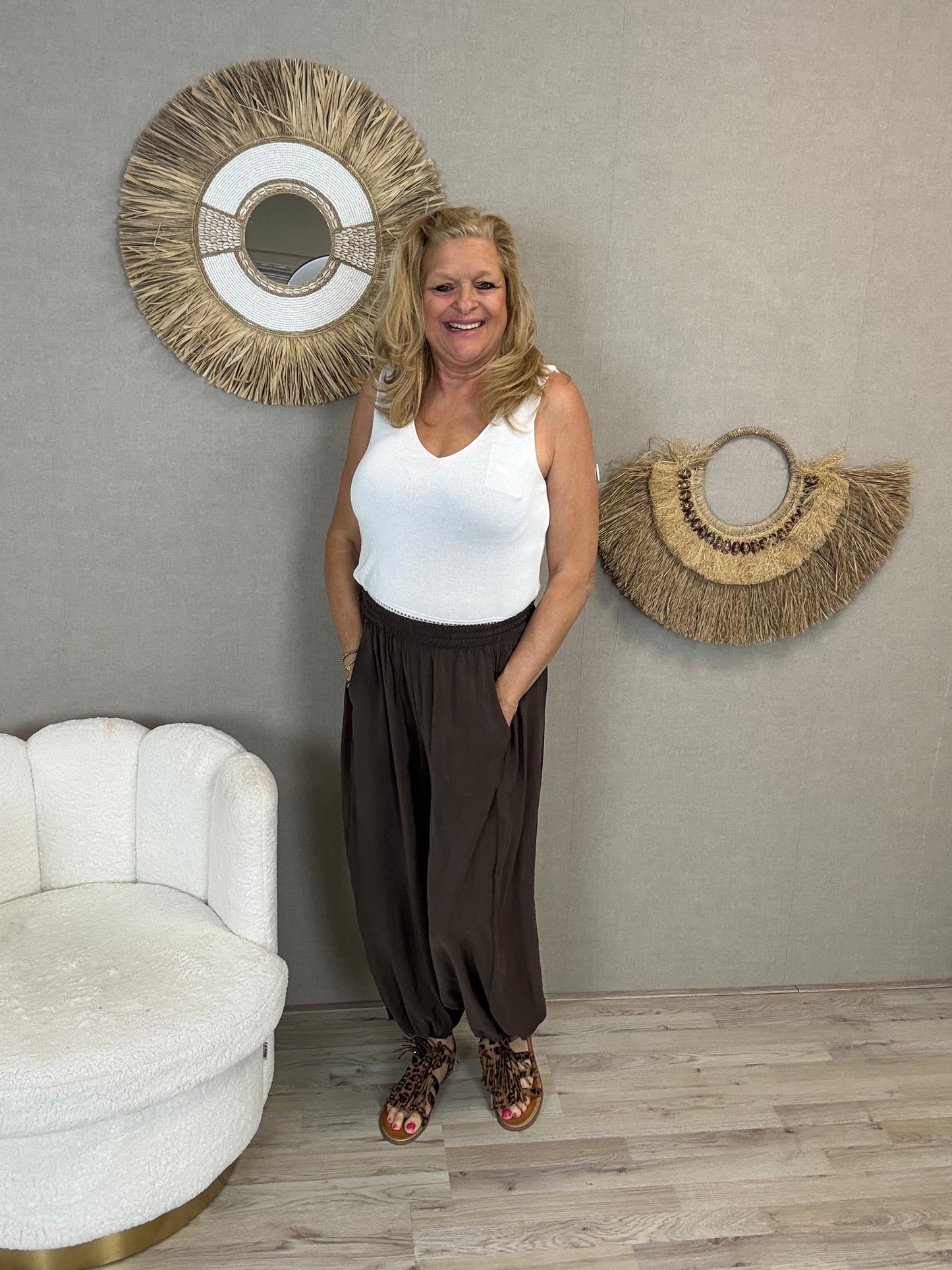Harem broek Bruin - Nancfashion