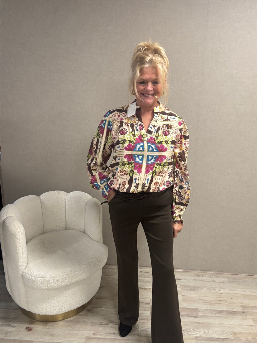 Top Vera Jo blauw fuchia