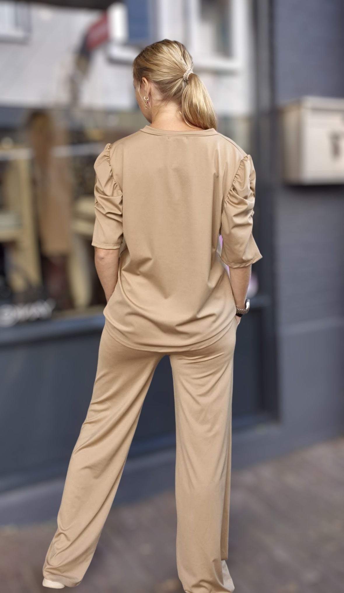 Wijde Travel Pantalon Camel