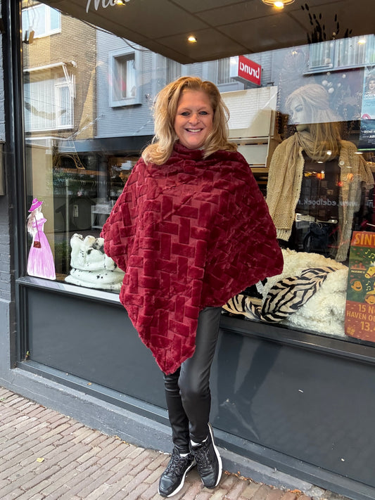Poncho Maaike Bordeaux