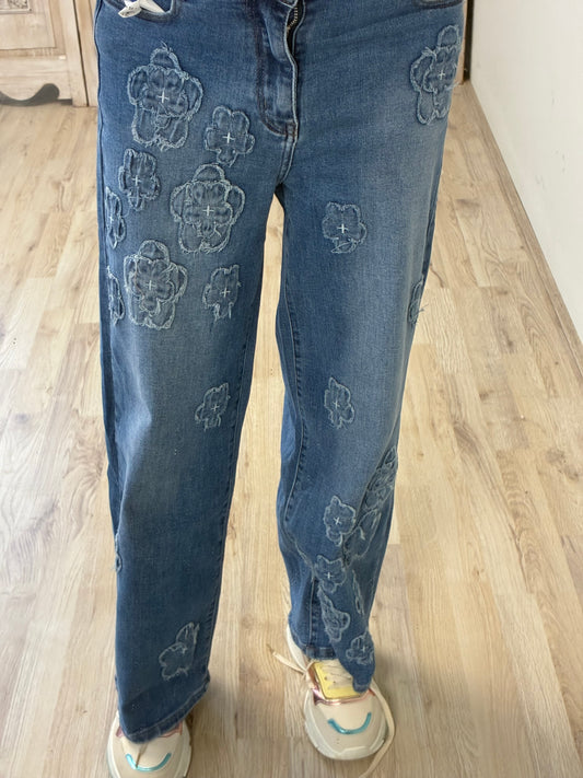 G-Smack Jeans met Bloemenborduursel - Nancfashion
