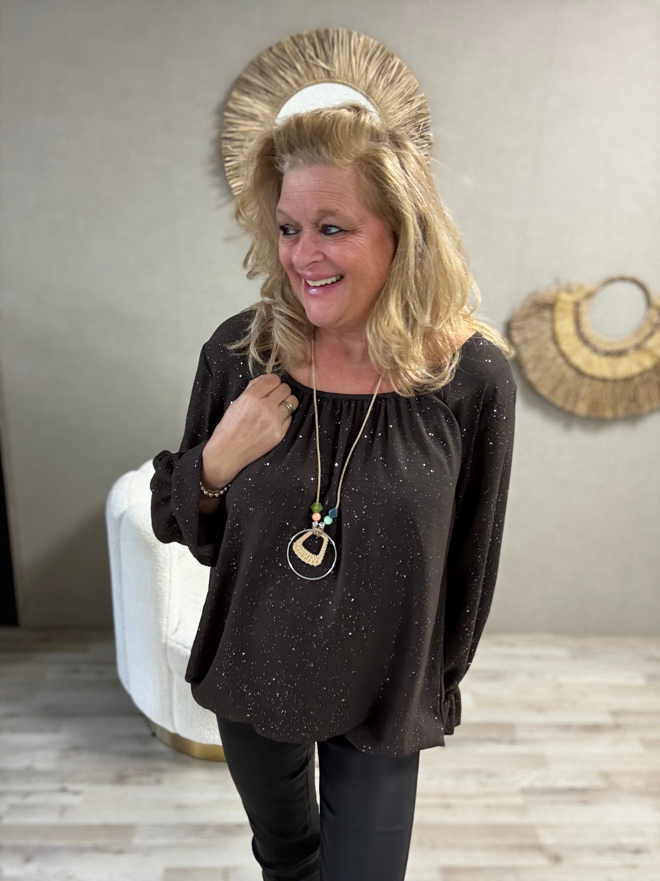 Ballon Top Choco met Zilveren Sparkel