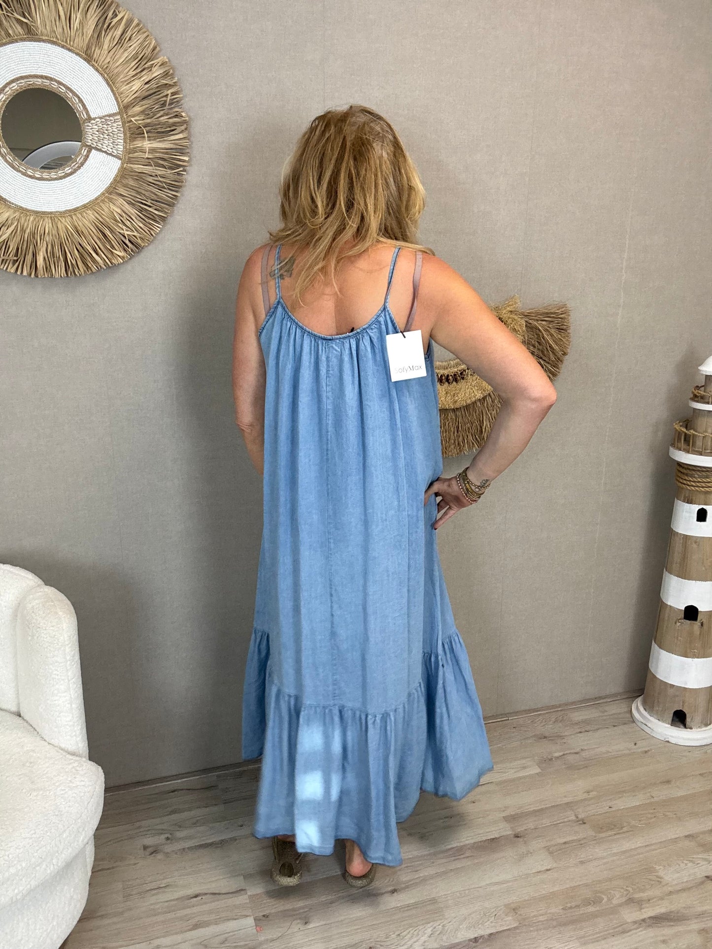 Boho Maxi Jurk  Denimlook