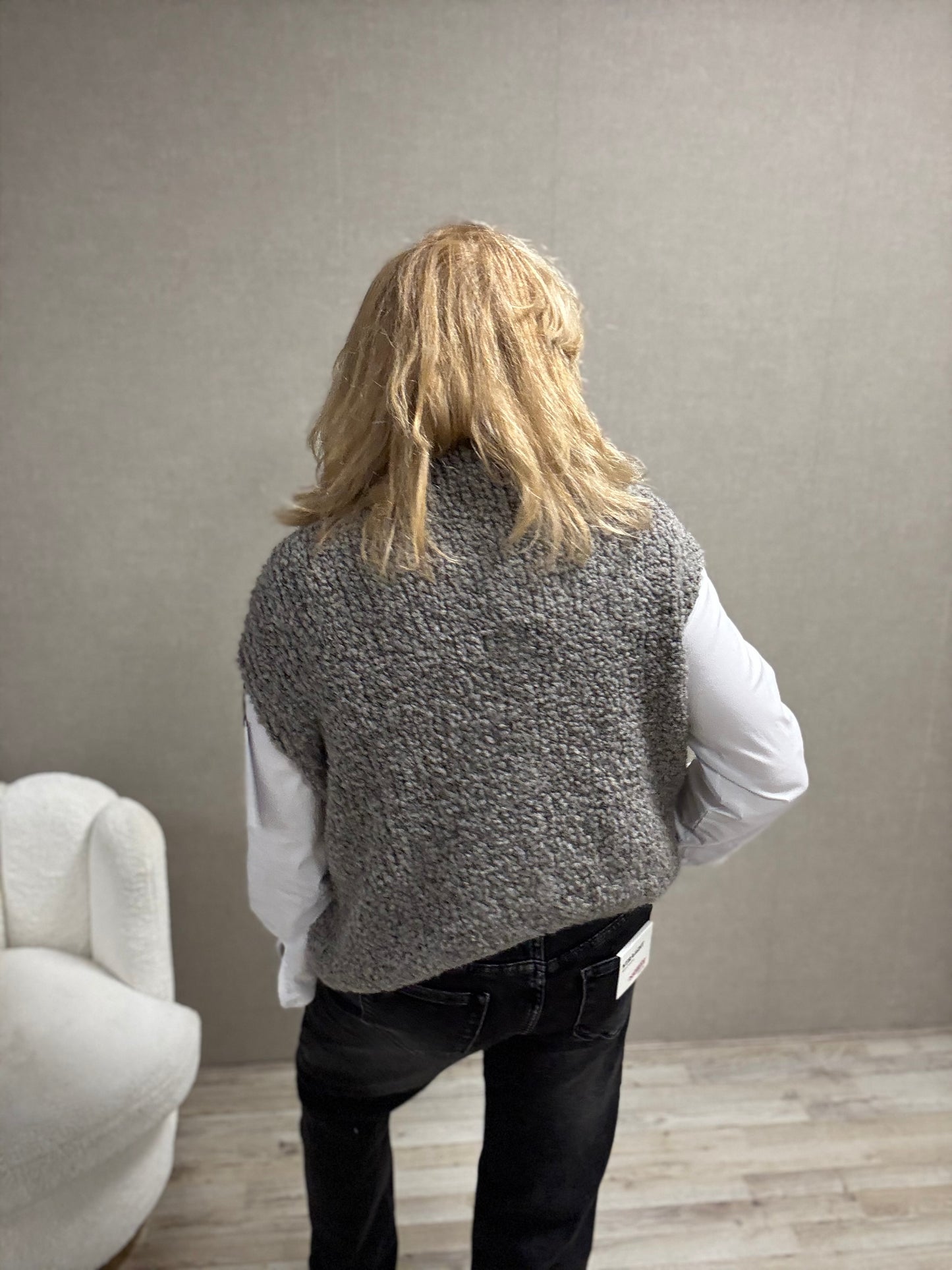 Mouwloos Vest Gemma Grijs
