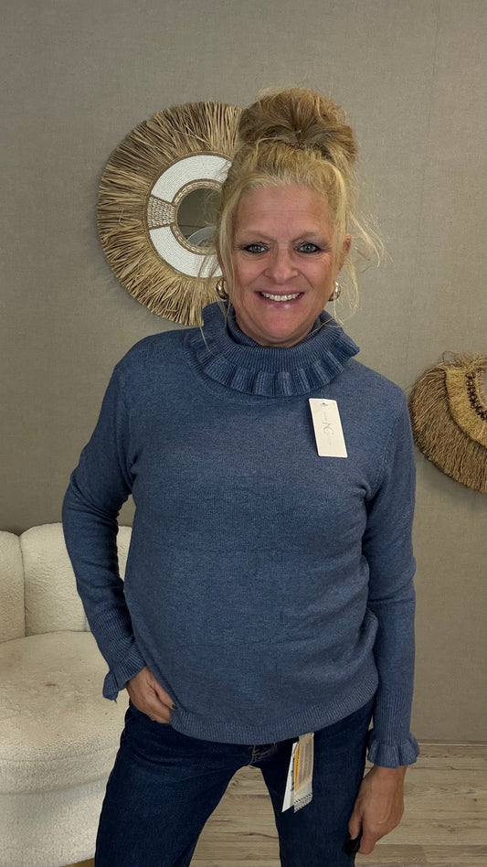 Ruffle Coltrui Bonnie Jeansblauw