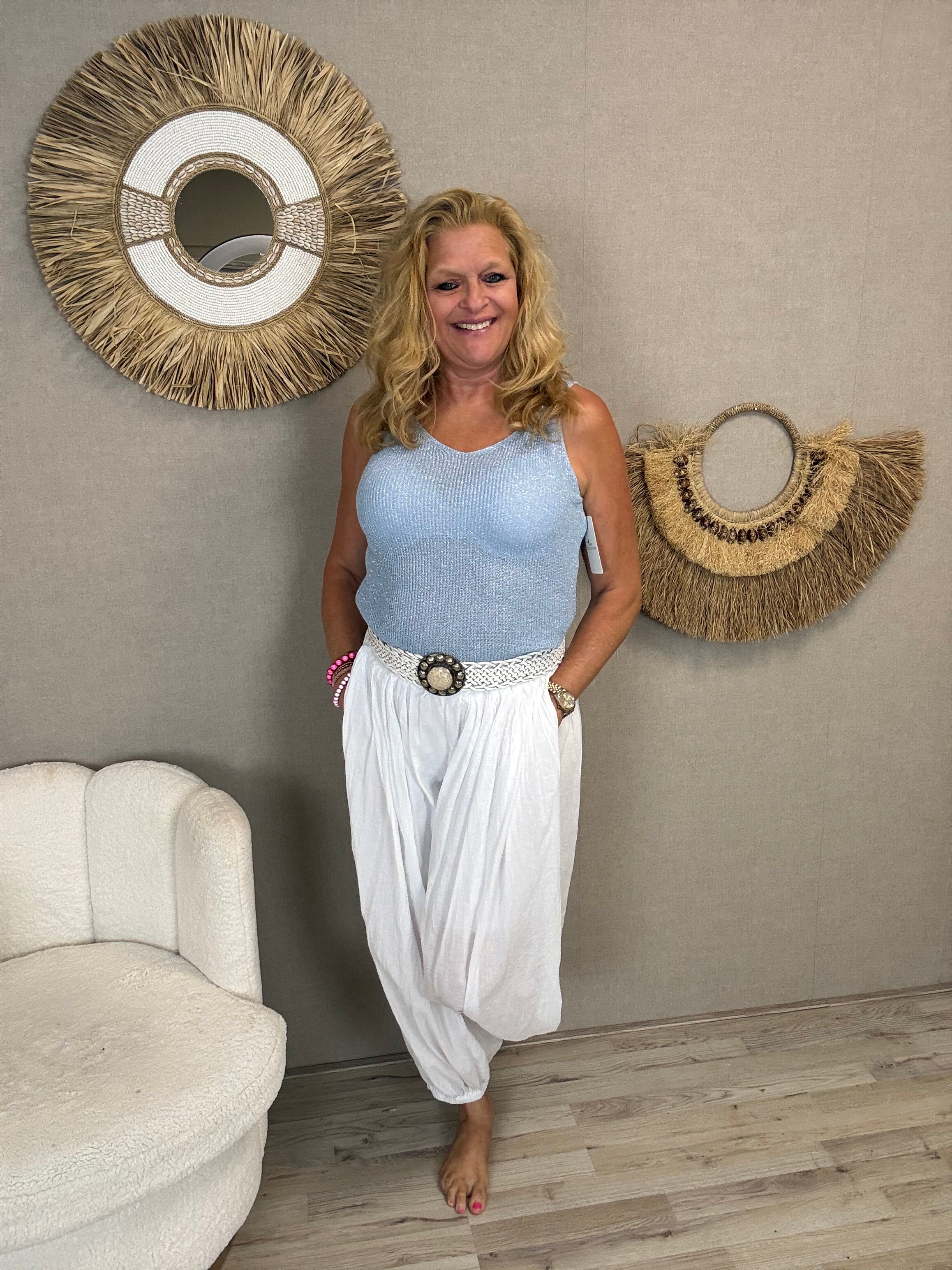Lurex Top Jessy blauw