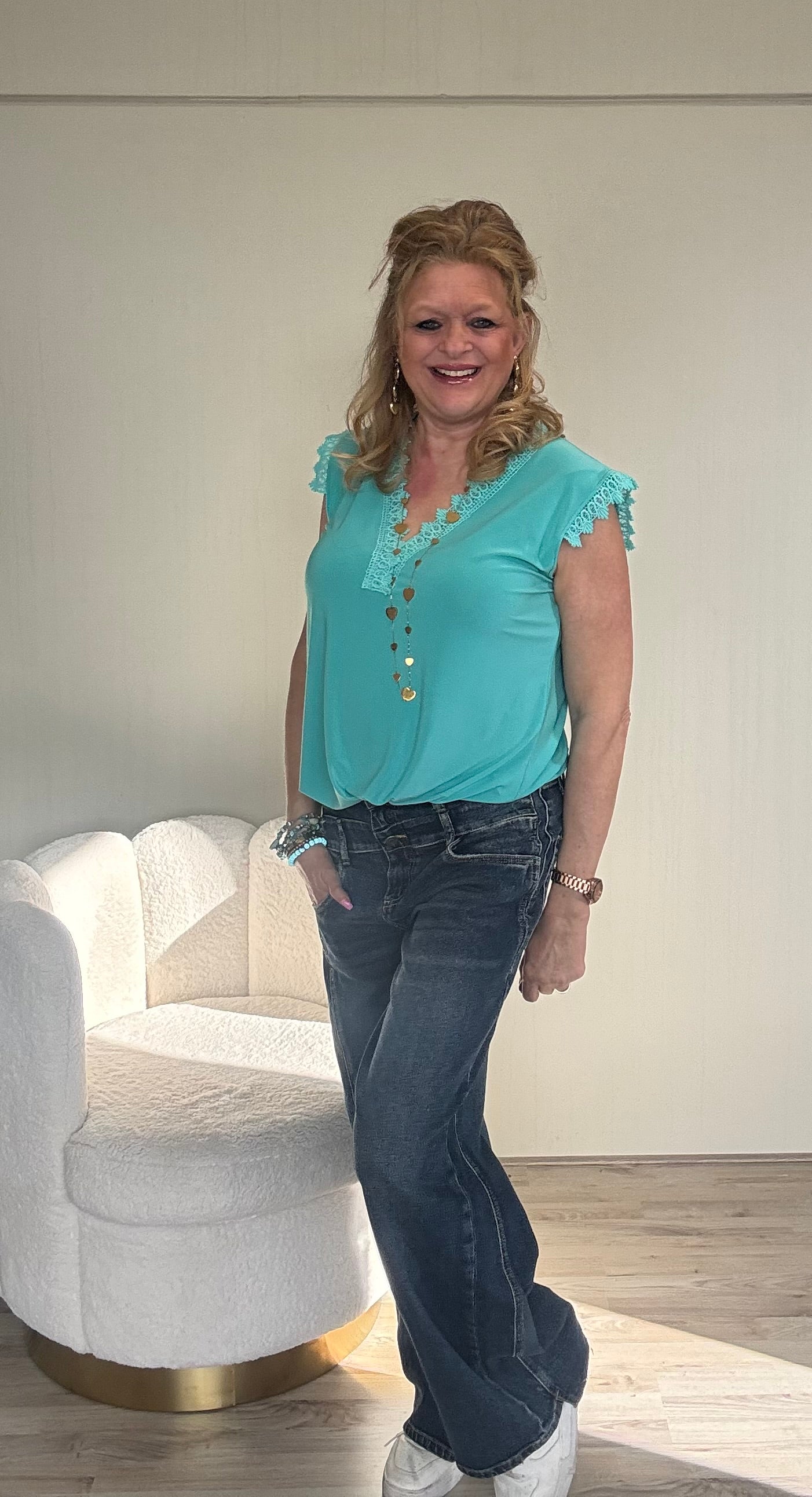 Top Anouk Aqua - Nancfashion