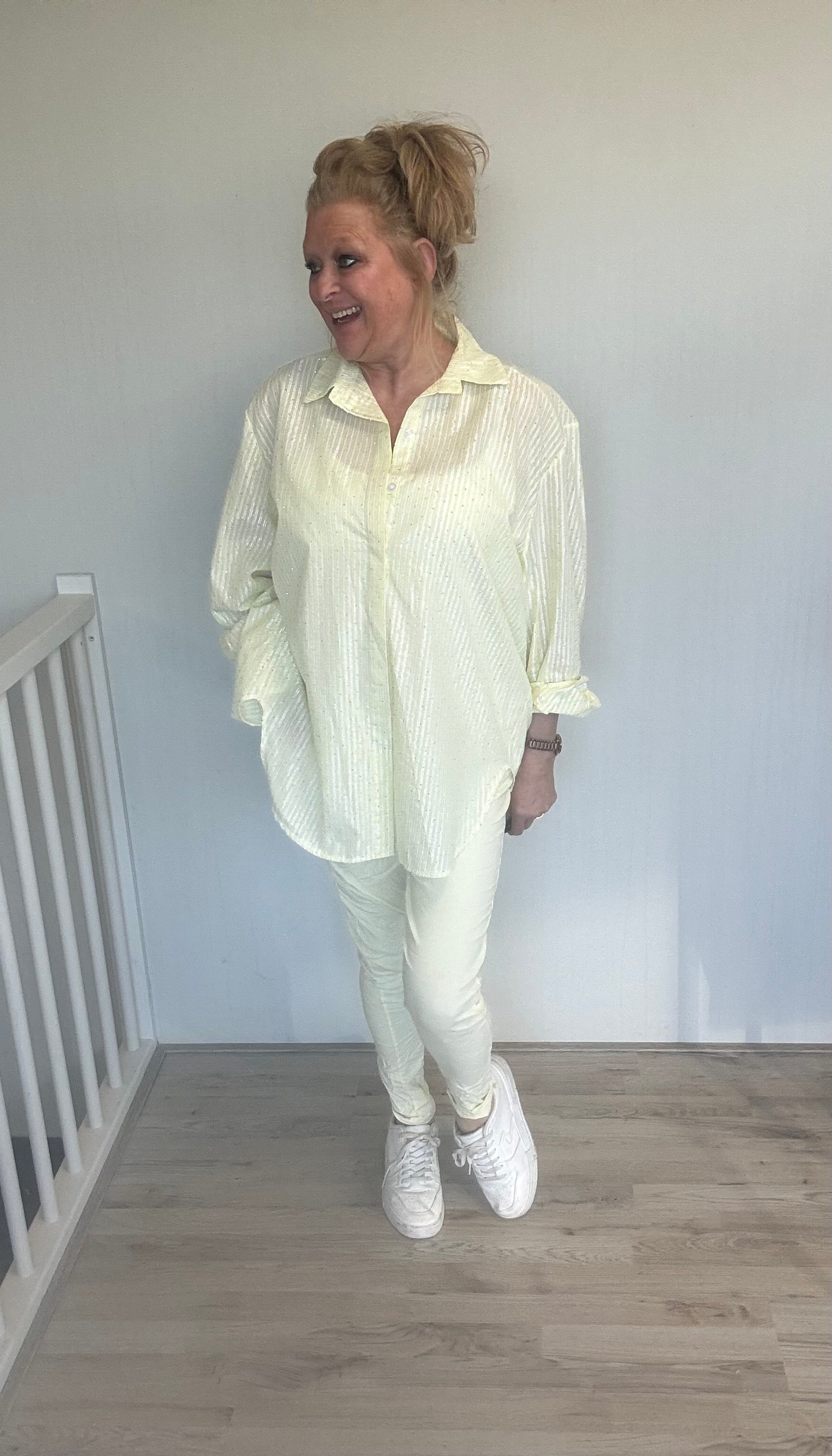 Stretch broek Yellow - Nancfashion