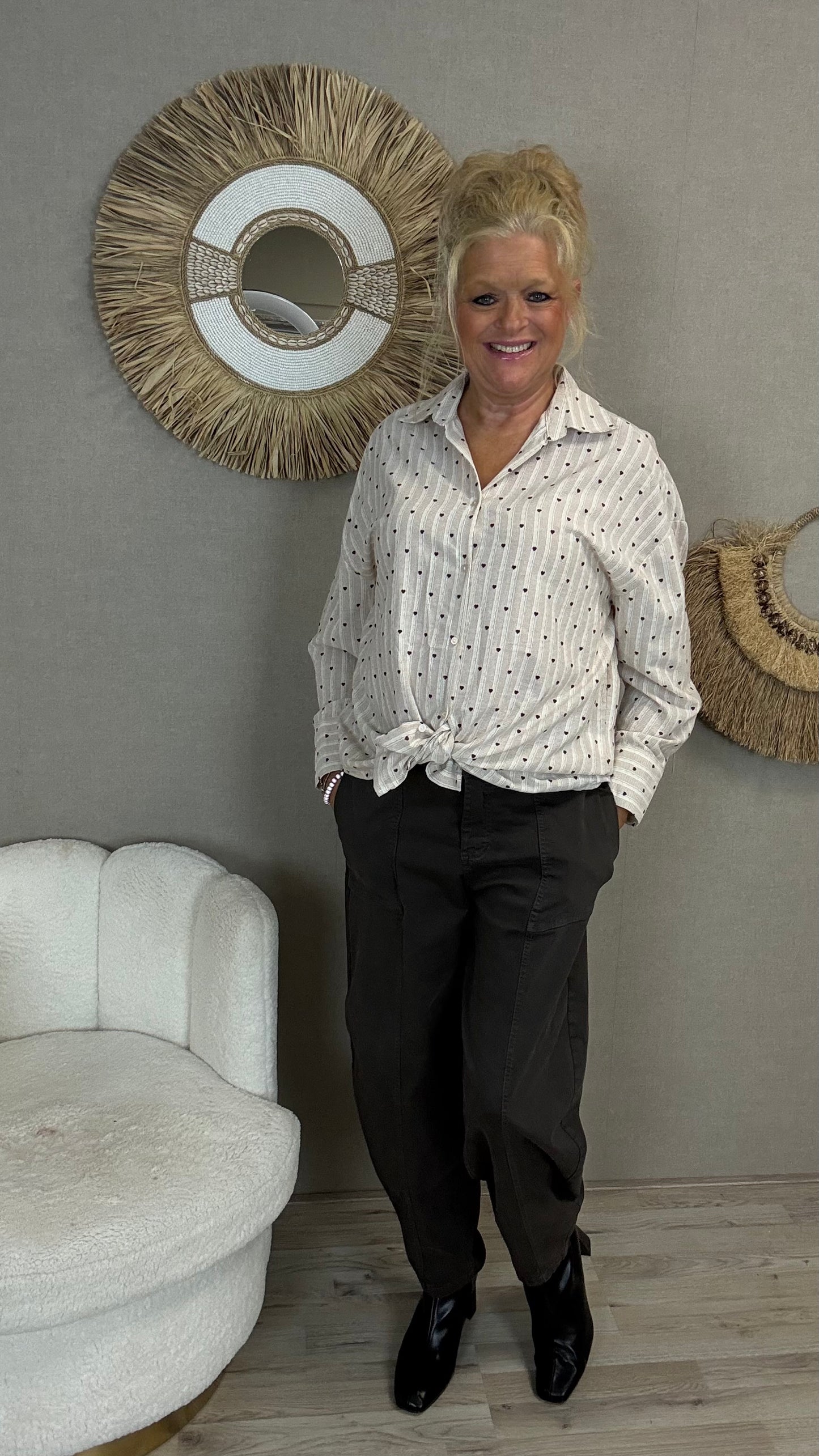 Katoenen Blouse Belle 🤎