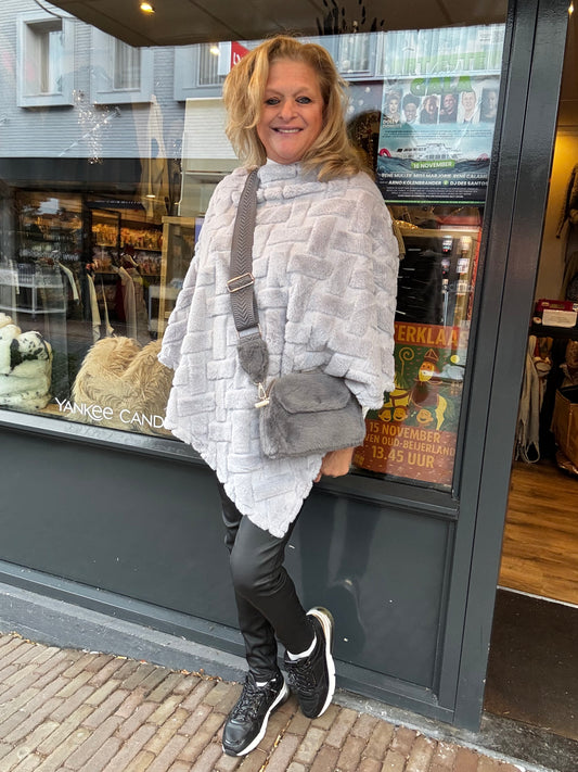 Poncho Maaike Grijs