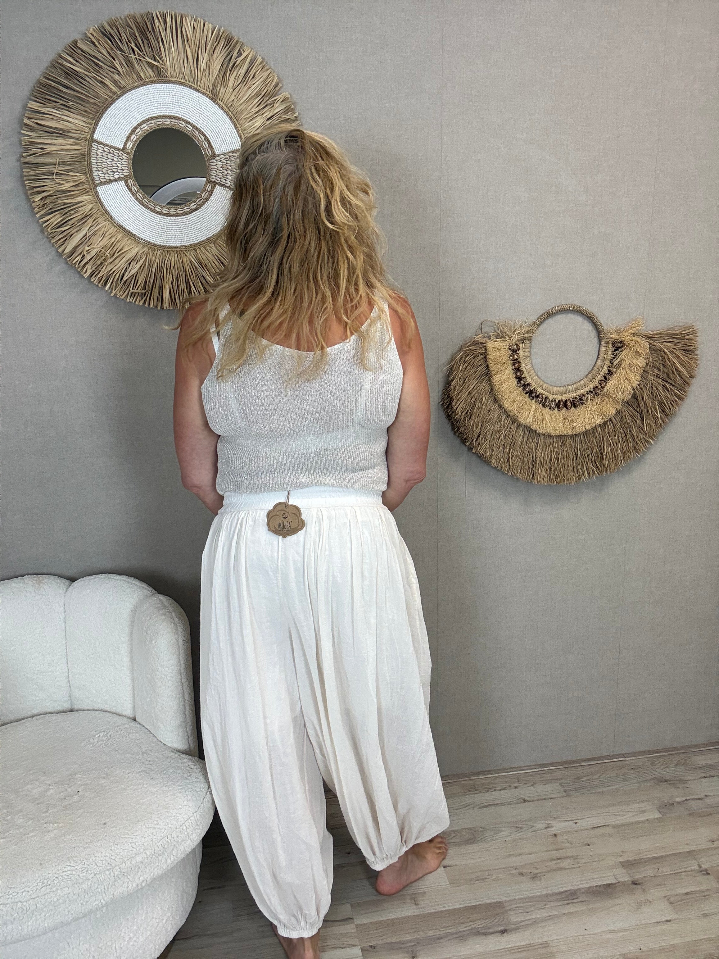Lurex Top Jessy Zilver/Wit