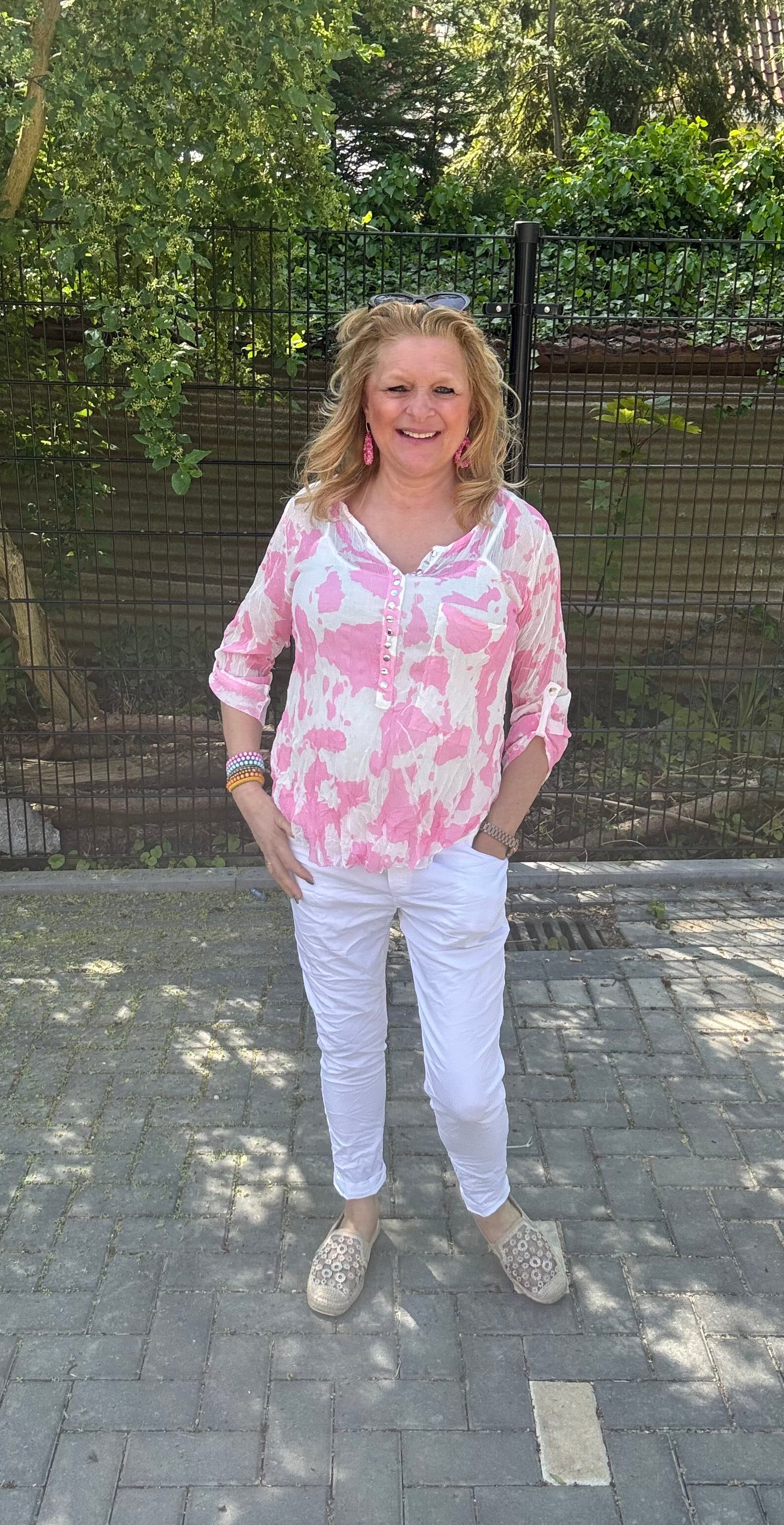Blouse Gevlekt Roze