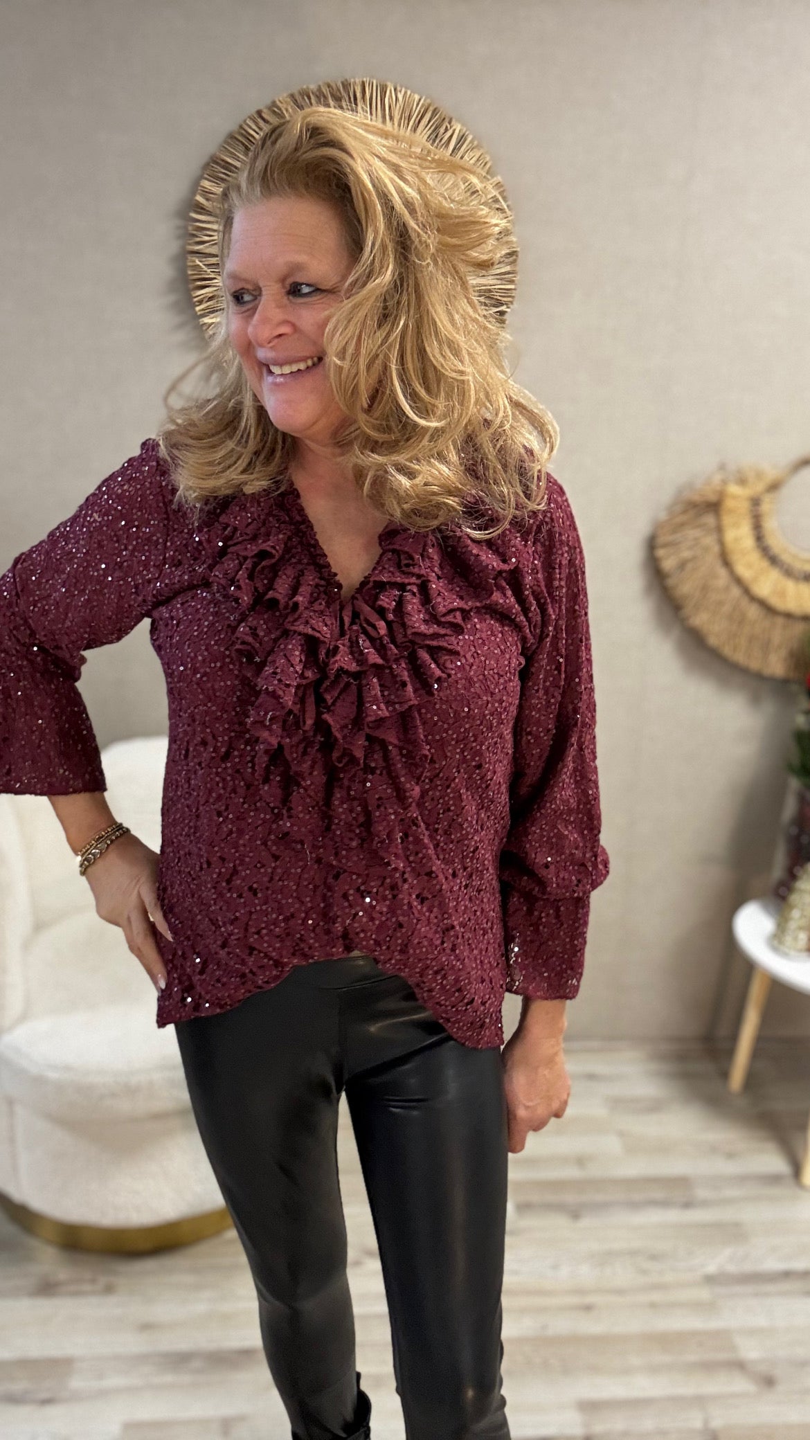 Blouse Yara Bordeaux