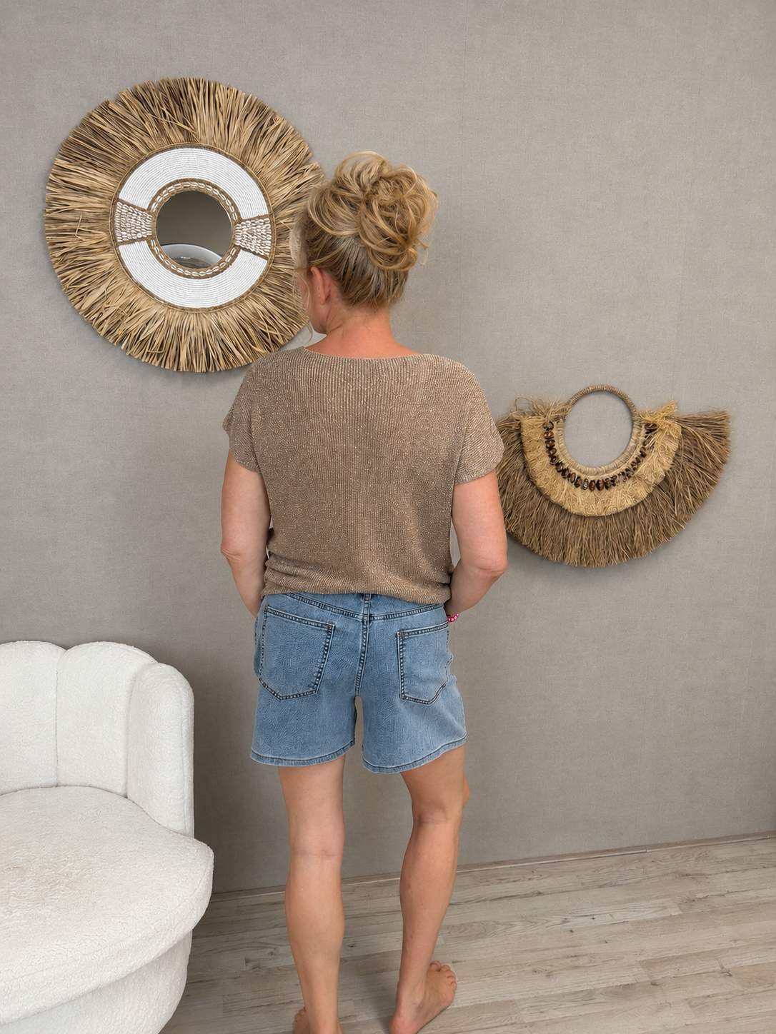Lurex Top Peggy Camel