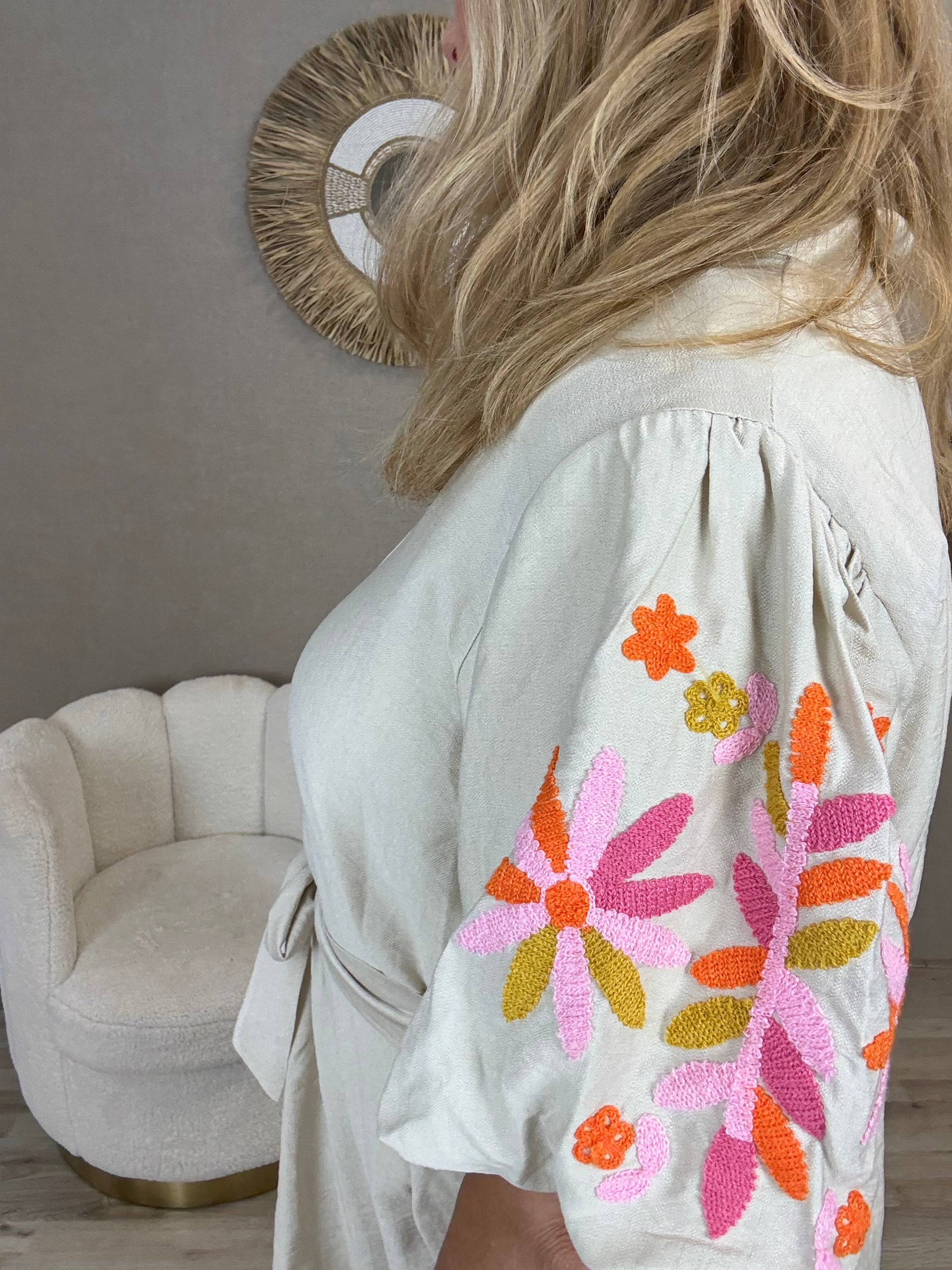Summer Flower Dress – Beige - Nancfashion
