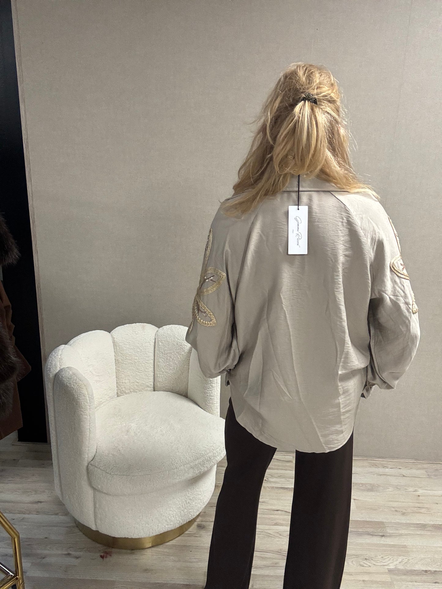 Top met mouw borduursel G. Ricceri