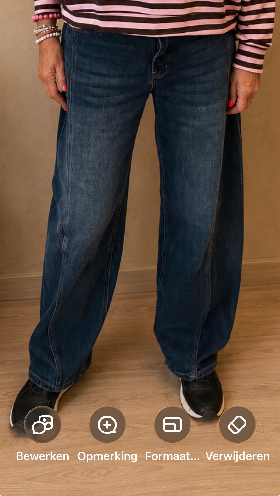 Gemma Ricceri Wide Leg Jeans – Dark Blue