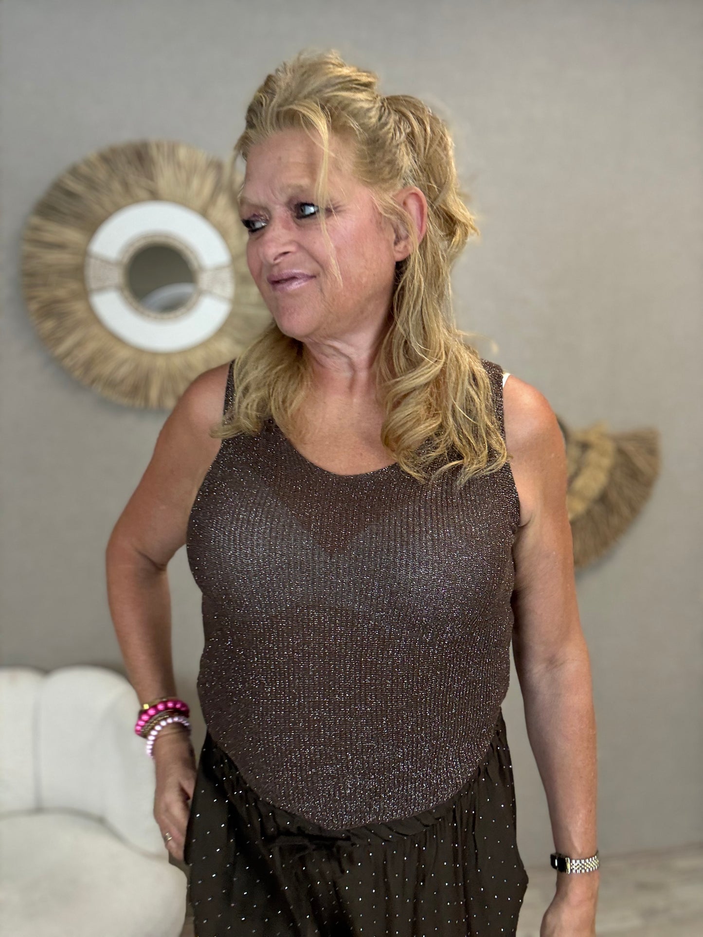Lurex Top Jessy Bruin