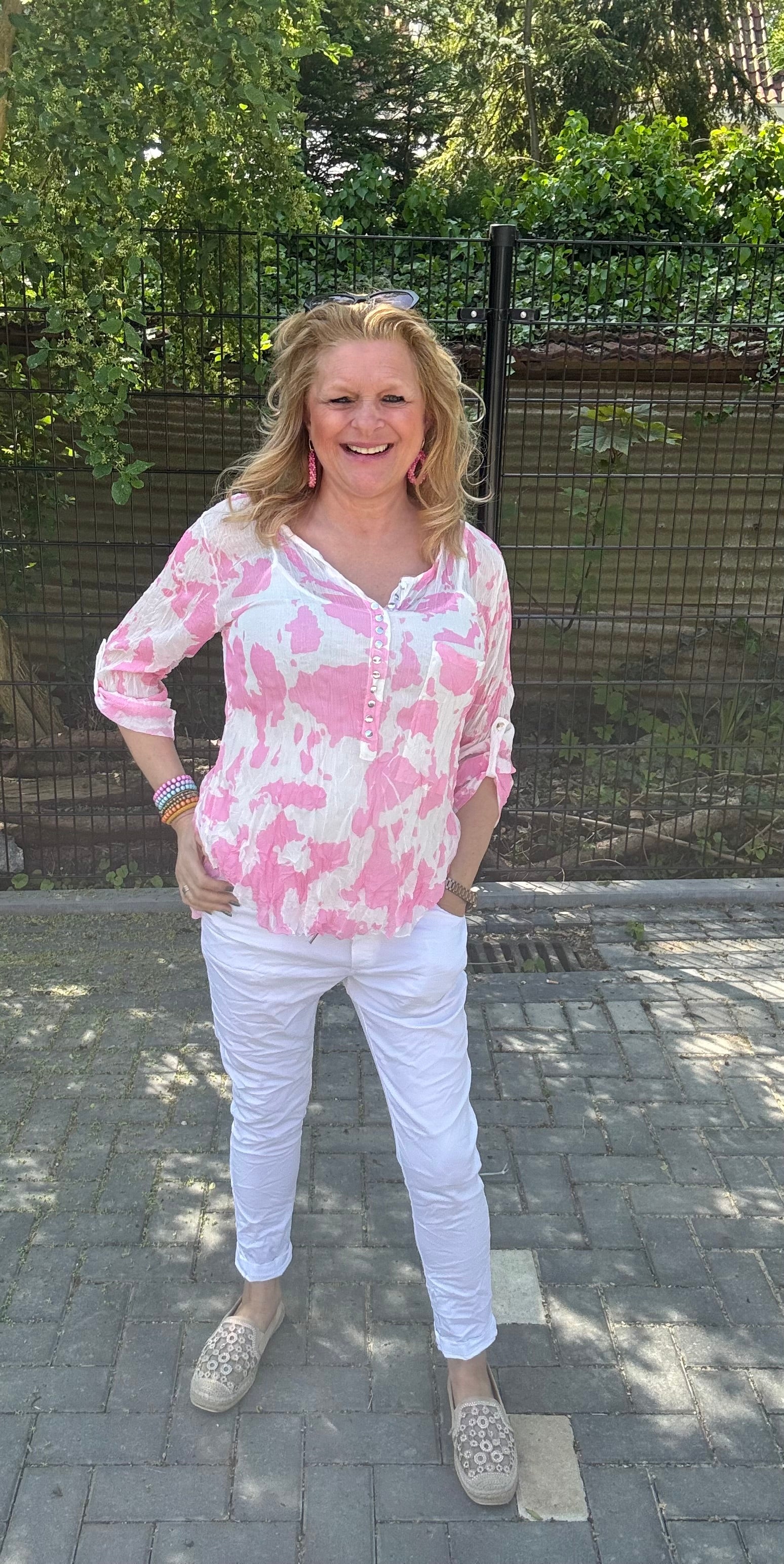 Blouse Gevlekt Roze