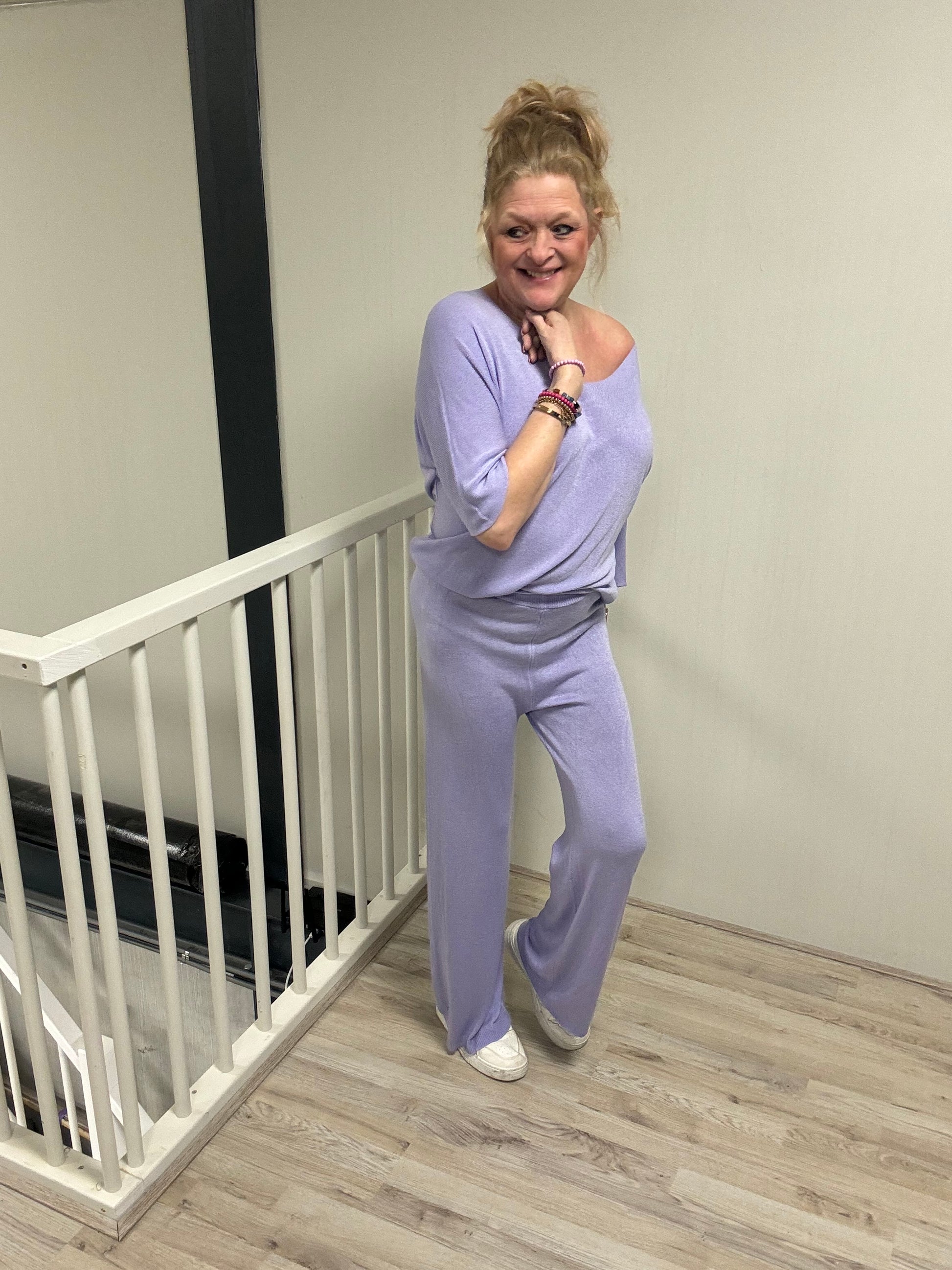 Tweedelig Comfy Pak Lila - Nancfashion