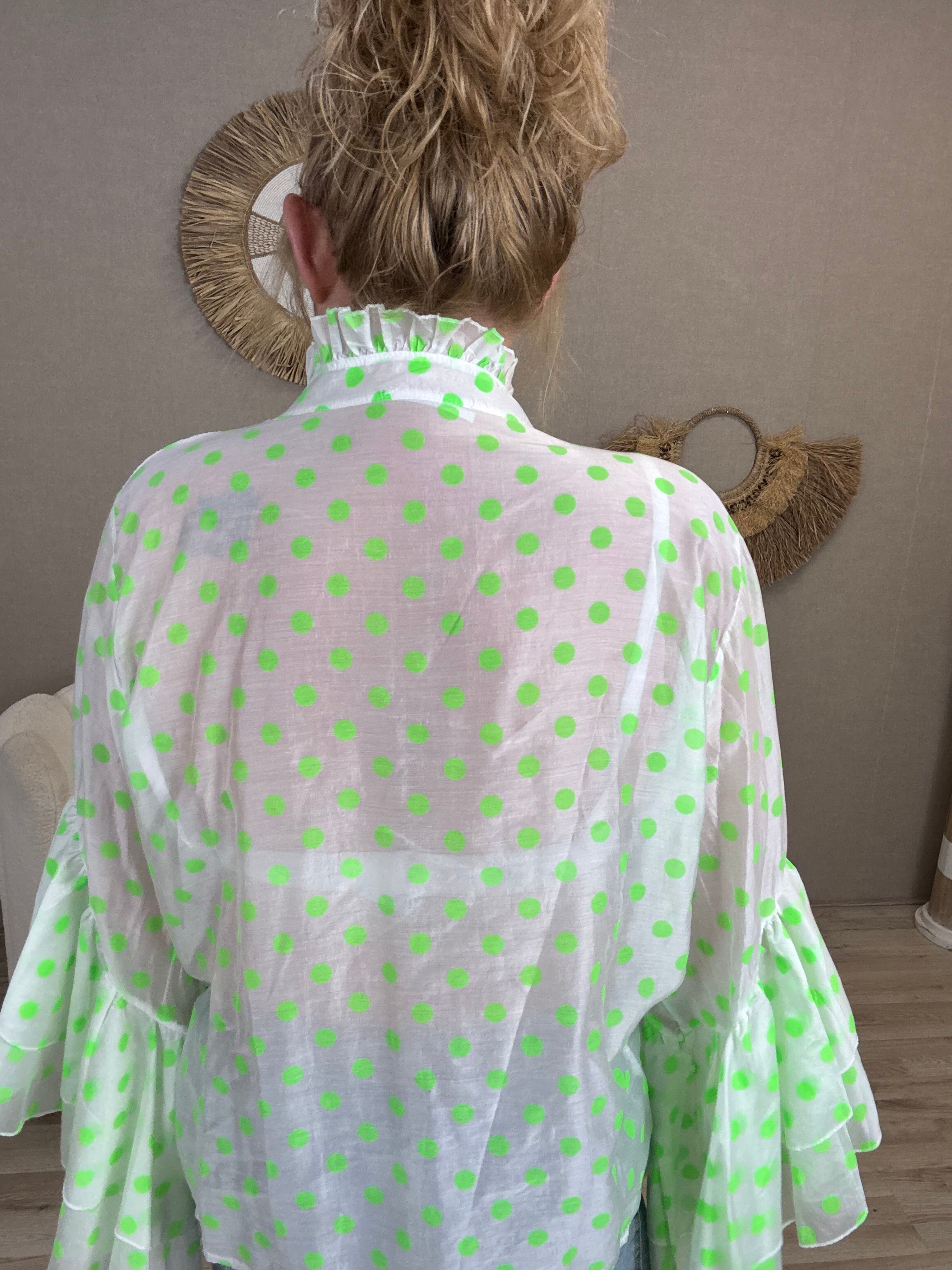 Blouse Dottie Groen - Nancfashion