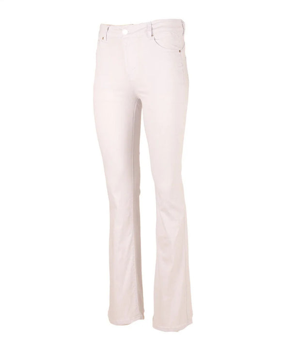 Witte high waist push-up flare jeans van Norfy