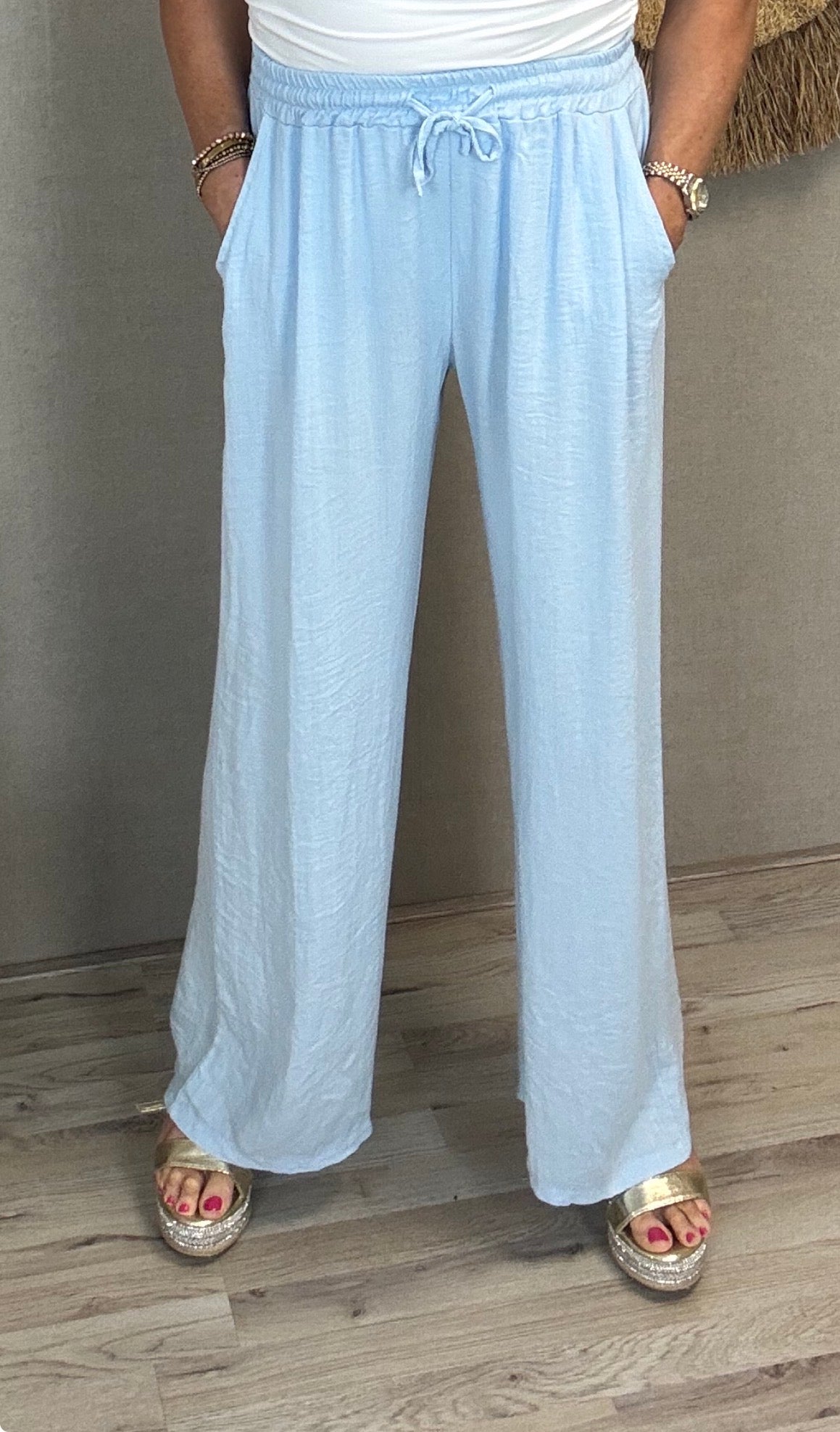 Zomer Broek Fay Lichtblauw - Nancfashion