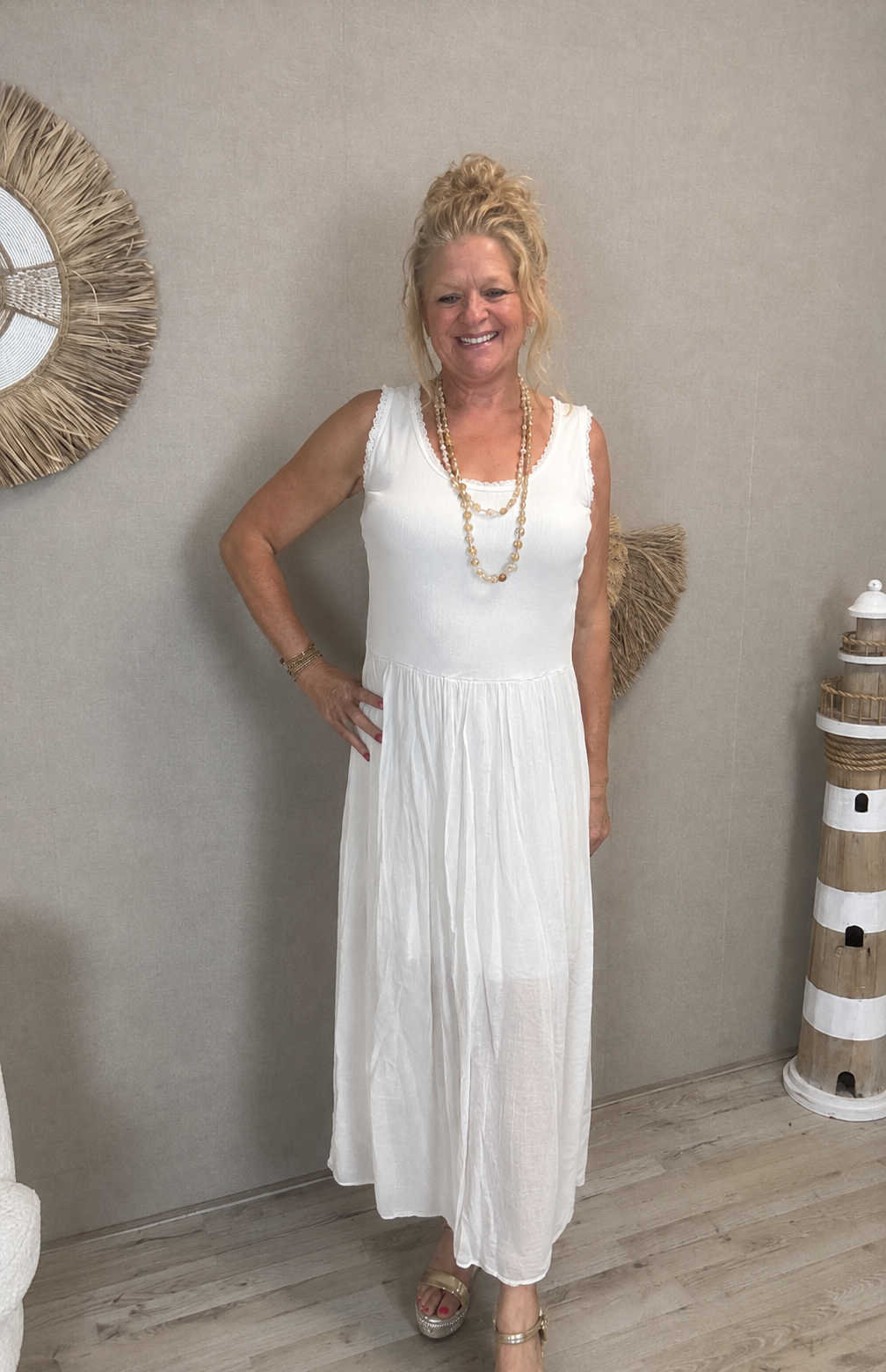 Dreamy Summer Dress Beige