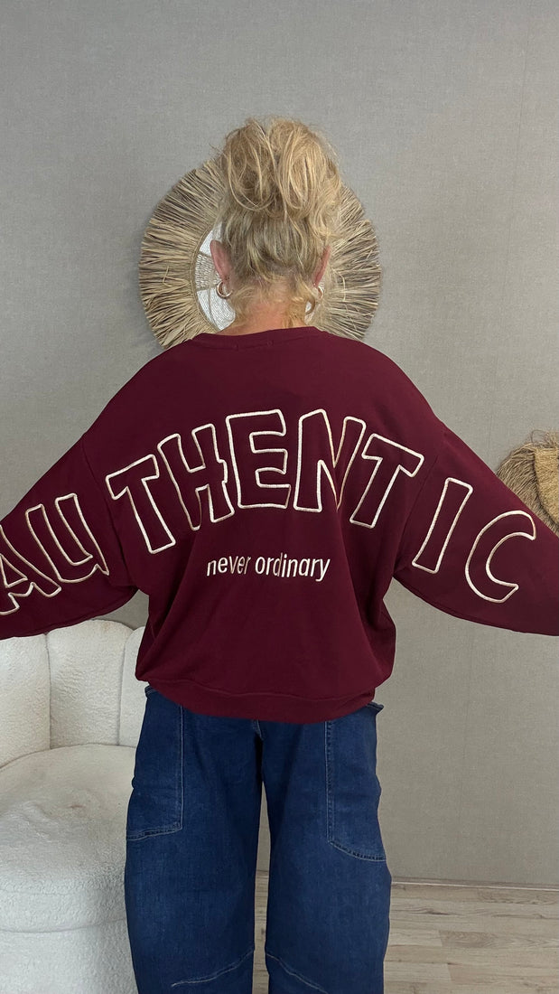 Mooij Sweater Never Ordinary Bordeaux