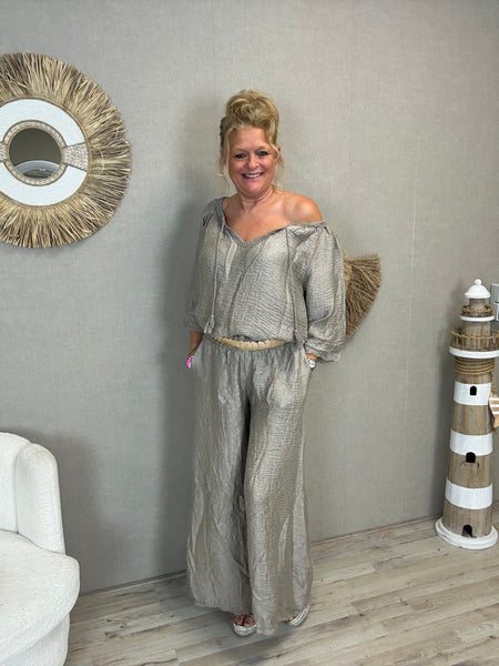 Tweedelig Pak Boho Chic Soft Taupe