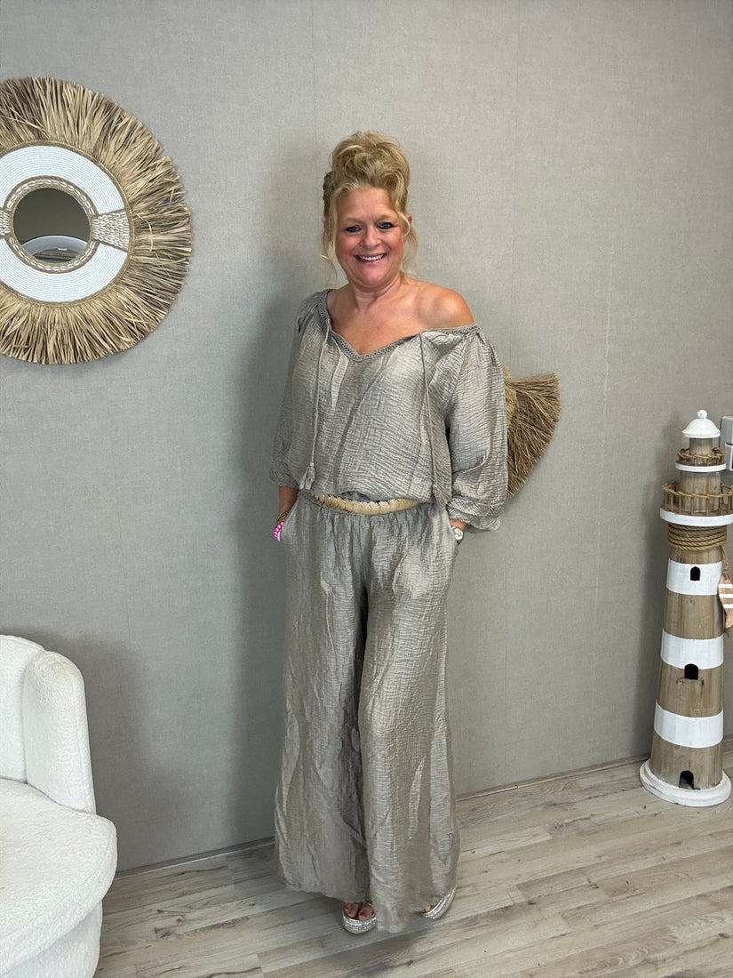 Tweedelig Pak Boho Chic Soft Taupe