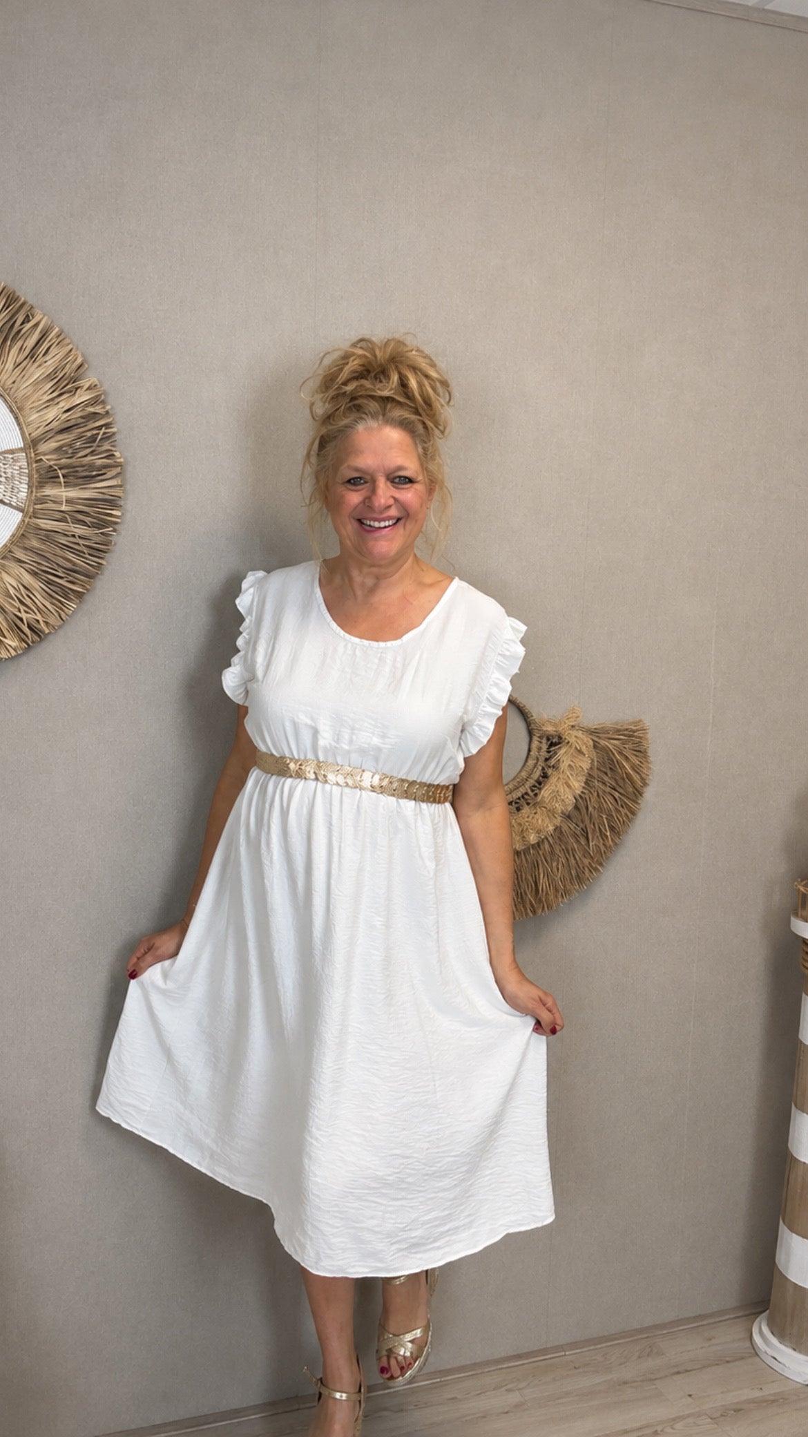 Jurk Luna met Ketting Wit