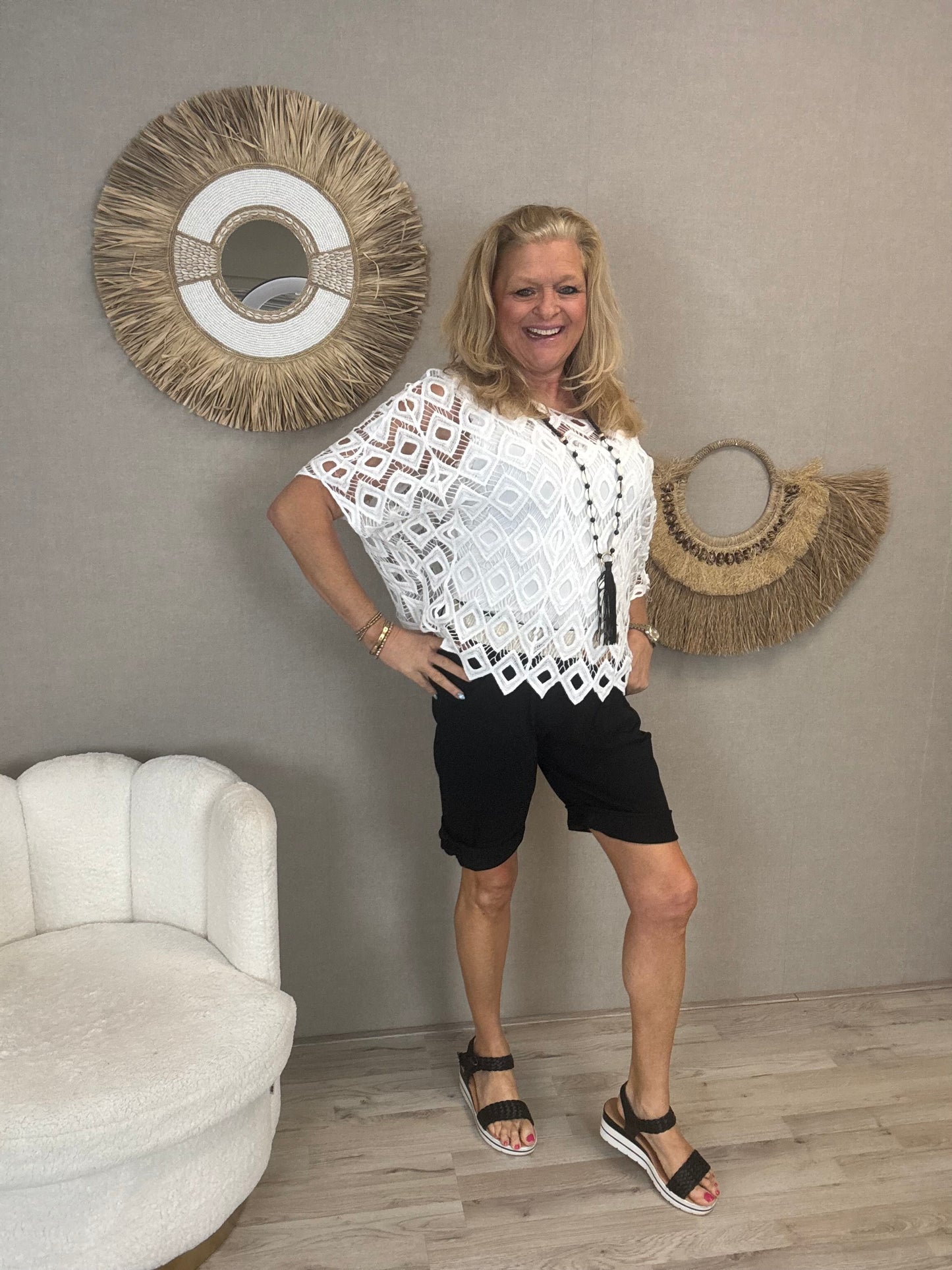 Gehaakte Top Isa White - Nancfashion