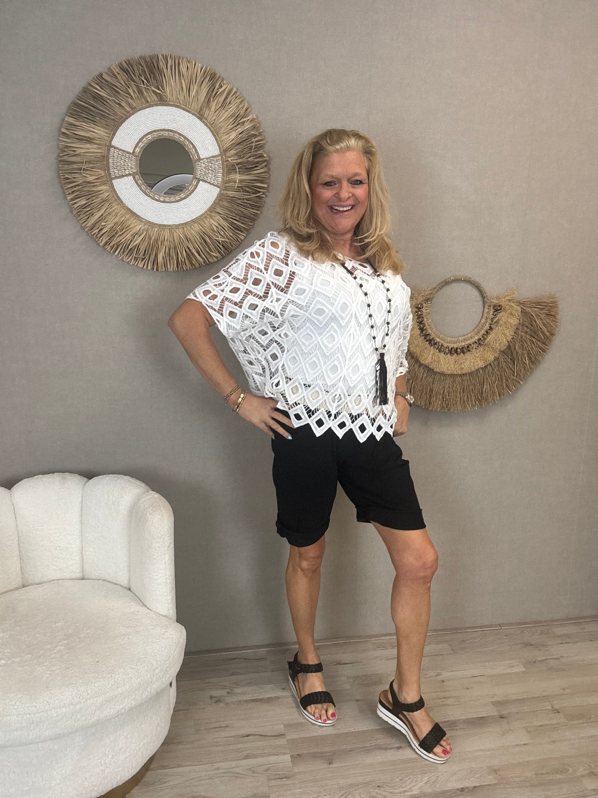 Gehaakte Top Isa White - Nancfashion