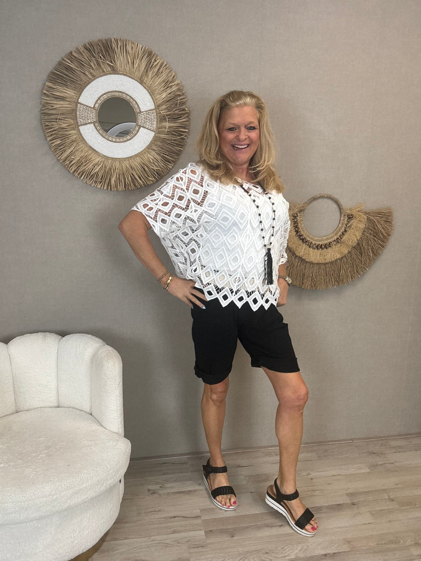 Gehaakte Top Isa White - Nancfashion