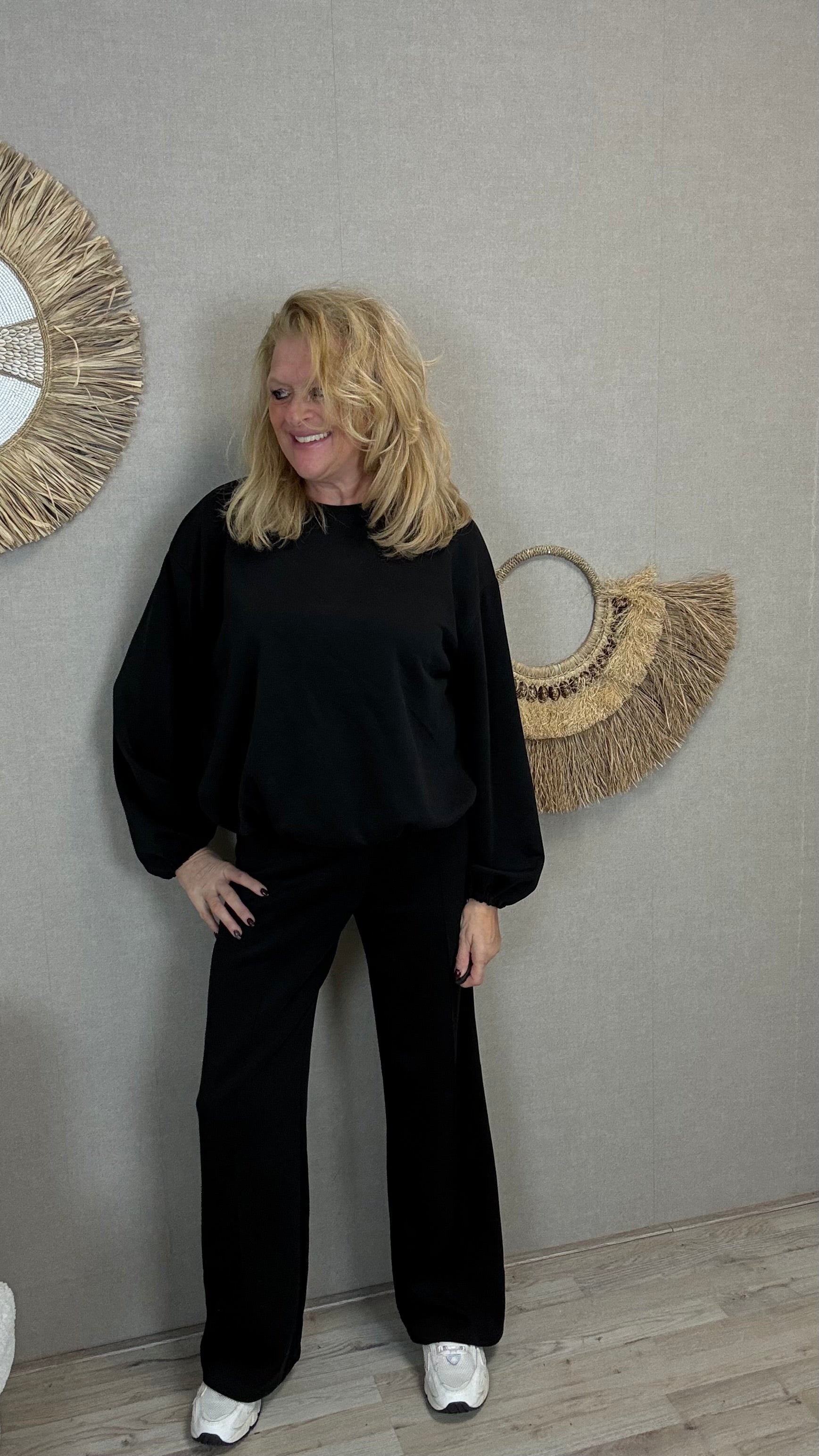 Superstretch Comfy Set Mooij- Zwart