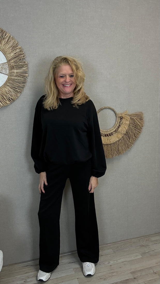 Superstretch Comfy Set Mooij- Zwart