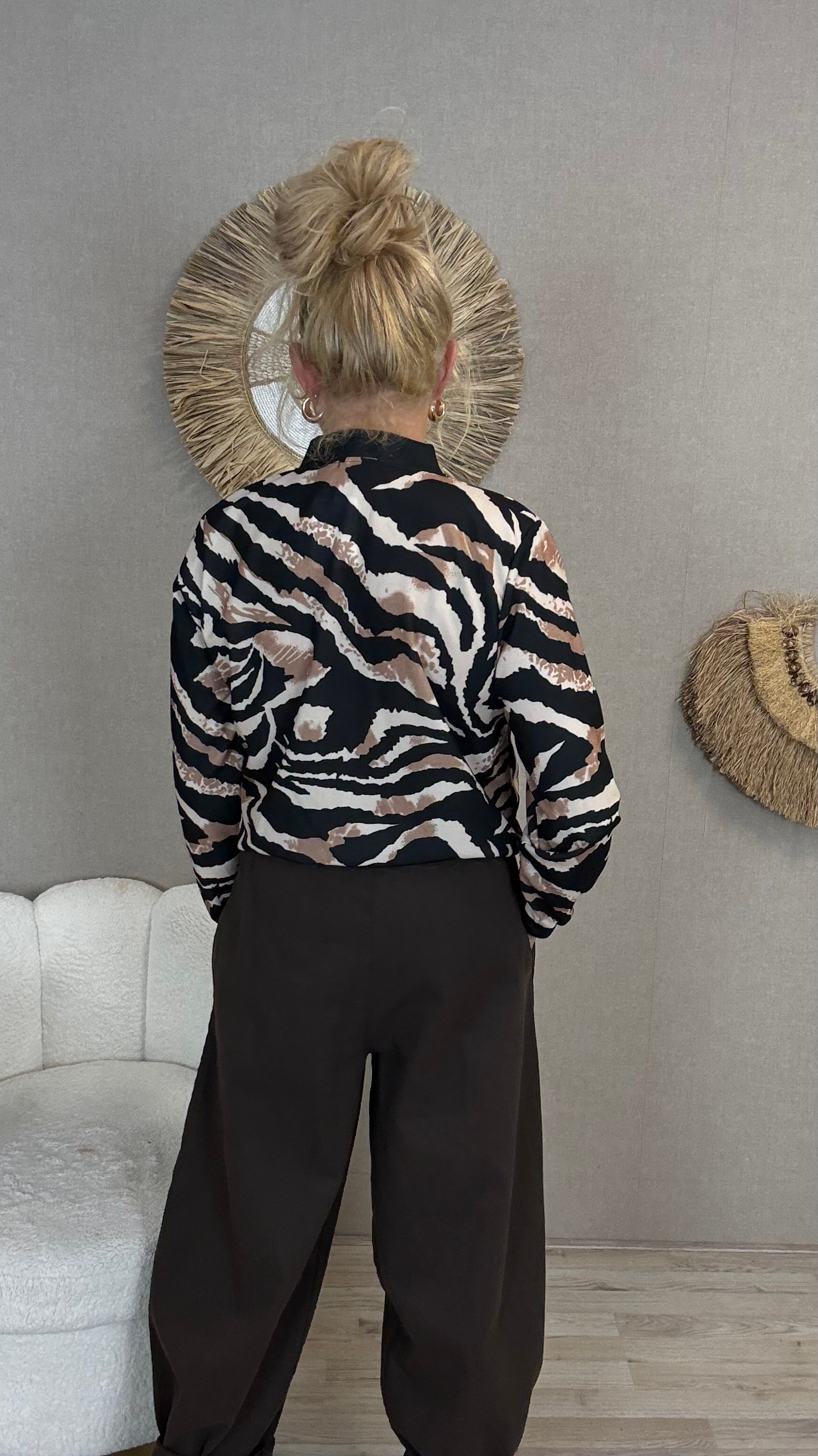 Azuri Bomberjasje met Zebraprint
