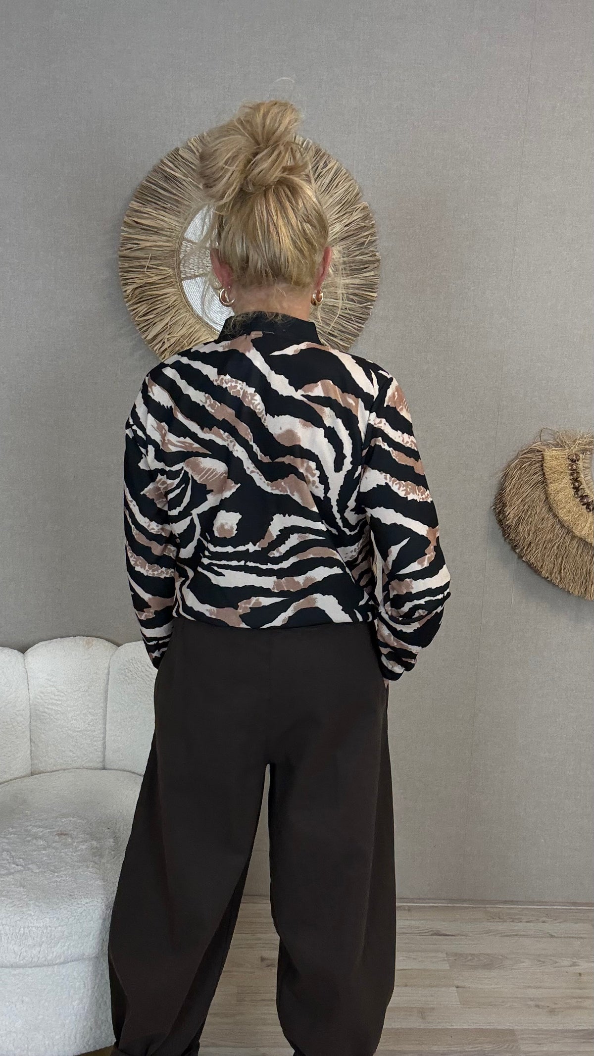 Azuri Bomberjasje met Zebraprint