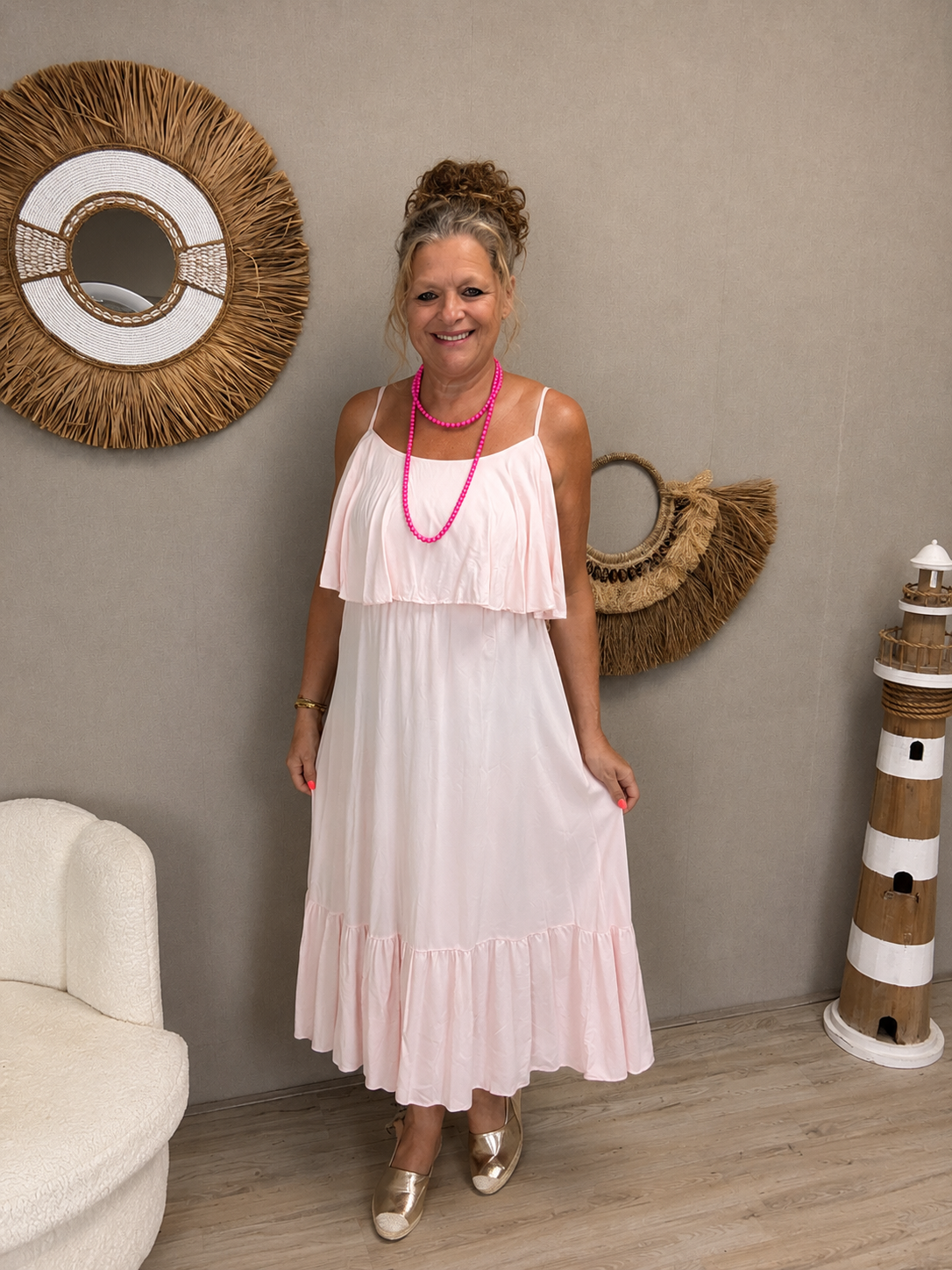 Maxi Jurk Bella Roze