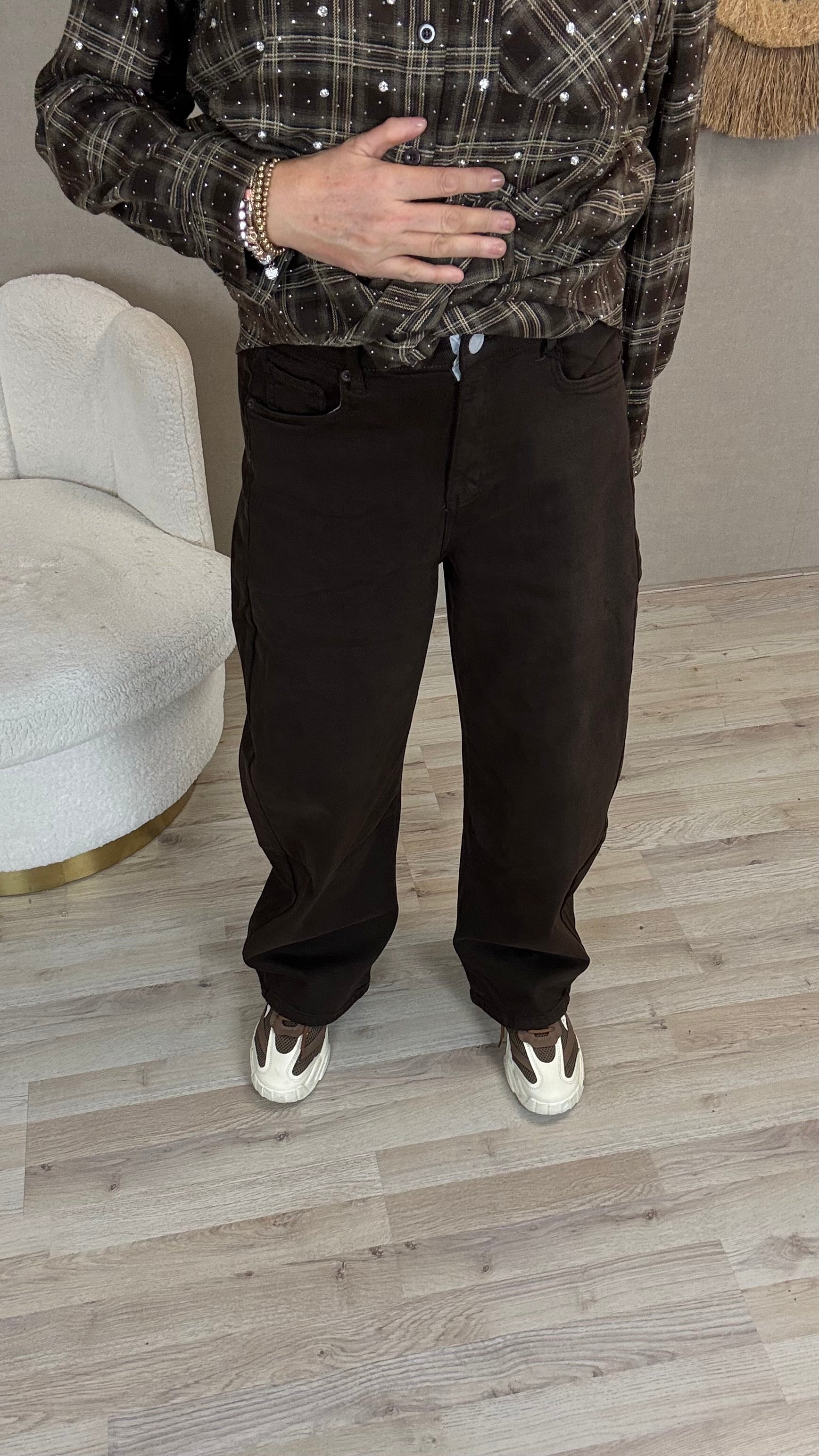 Jewelly Ballon Jeans Bruin JW9655-26