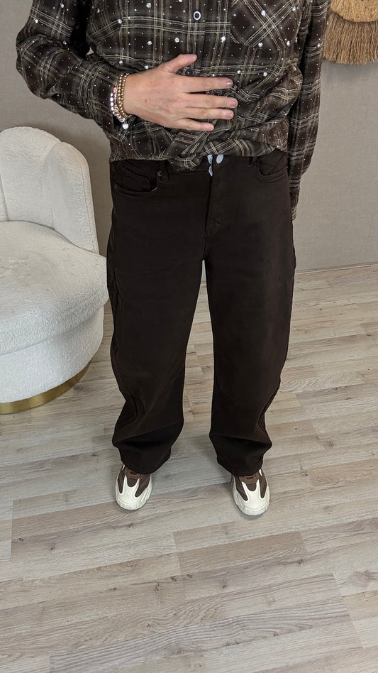 Jewelly Ballon Jeans Bruin JW9655-26