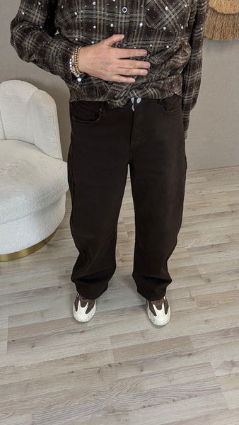 Jewelly Ballon Jeans Bruin JW9655-26