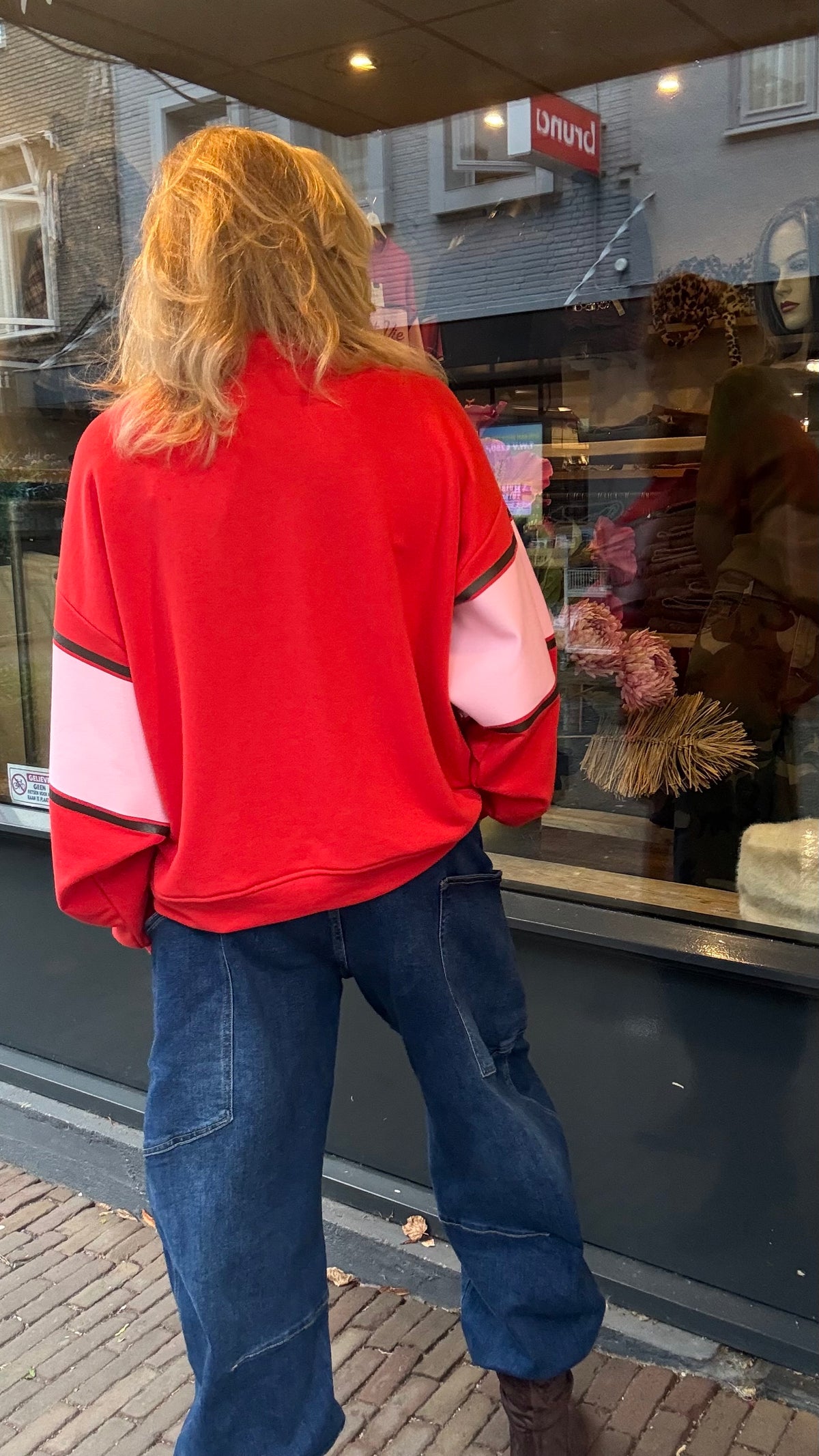 Sweater C’est La Vie Rood/Roze
